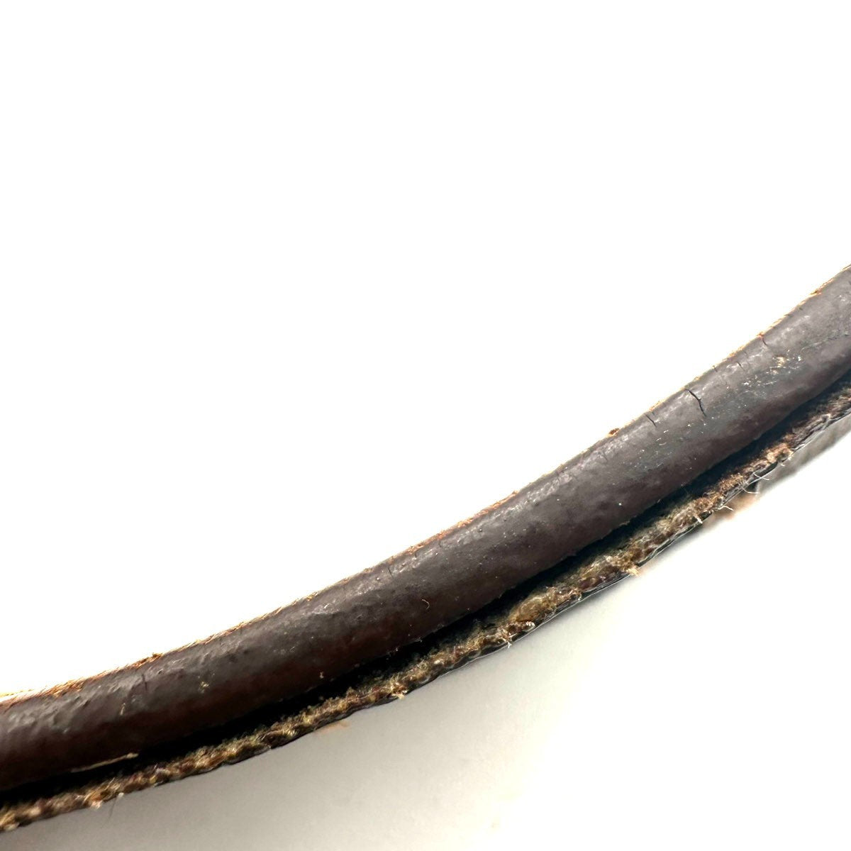 LOUIS VUITTON Santure Carre Belt Damier Ebene Brown GHW France M6802 05CB072