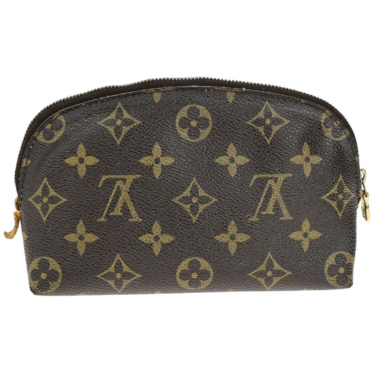 LOUIS VUITTON Pochette Cosmetic Pouch Bag Monogram Leather Brown M47515 05ED262