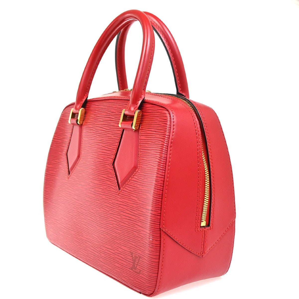 LOUIS VUITTON LV Sabron Logo Hand Bag Epi Leather Red France M52047 72RL901
