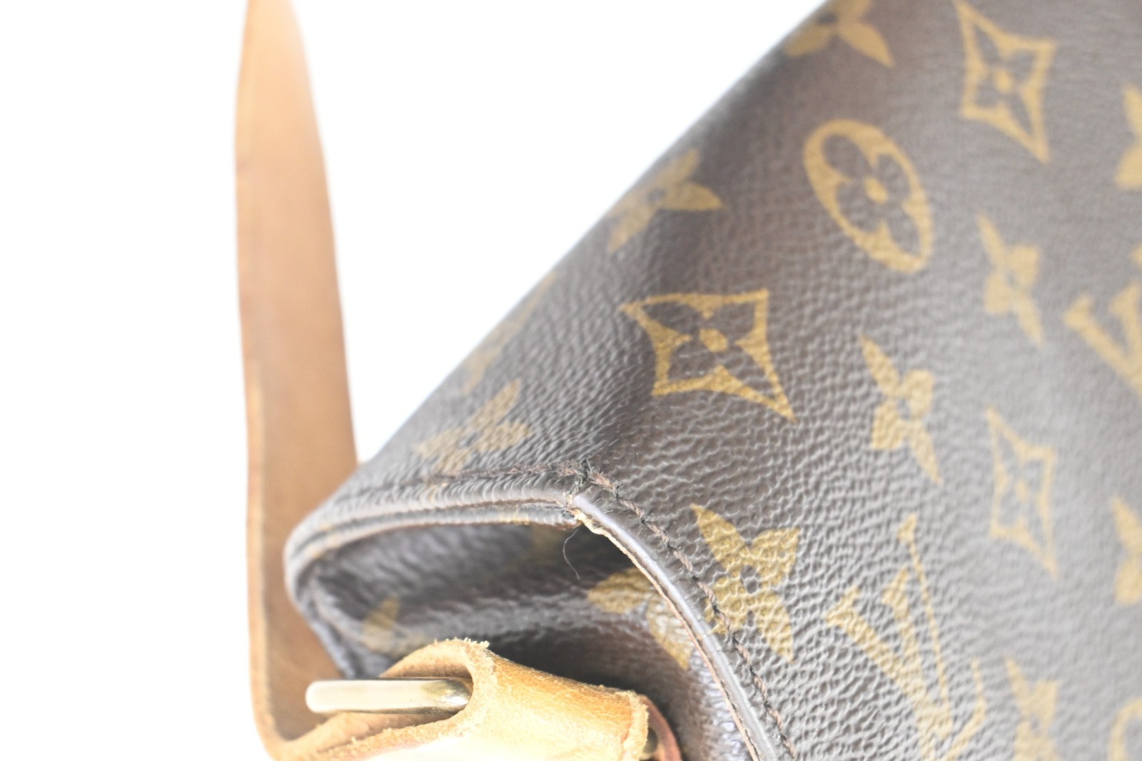 LOUIS VUITTON Cartouchiere MM Shoulder Bag Monogram Leather Brown M51253 39KC500