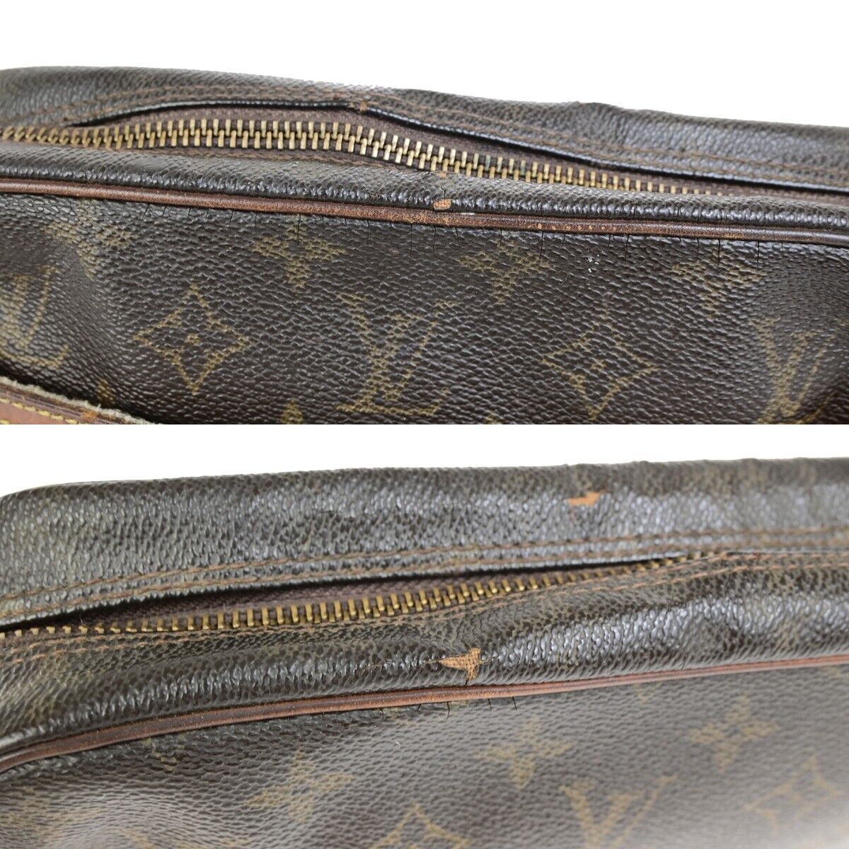 LOUIS VUITTON Compiegne 23 Clutch Hand Bag Monogram Leather Brown M51847 01FB194