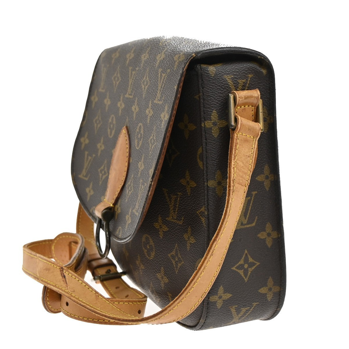 LOUIS VUITTON Saint Cloud GM Shoulder Bag Monogram Leather Brown M51242 39CA330