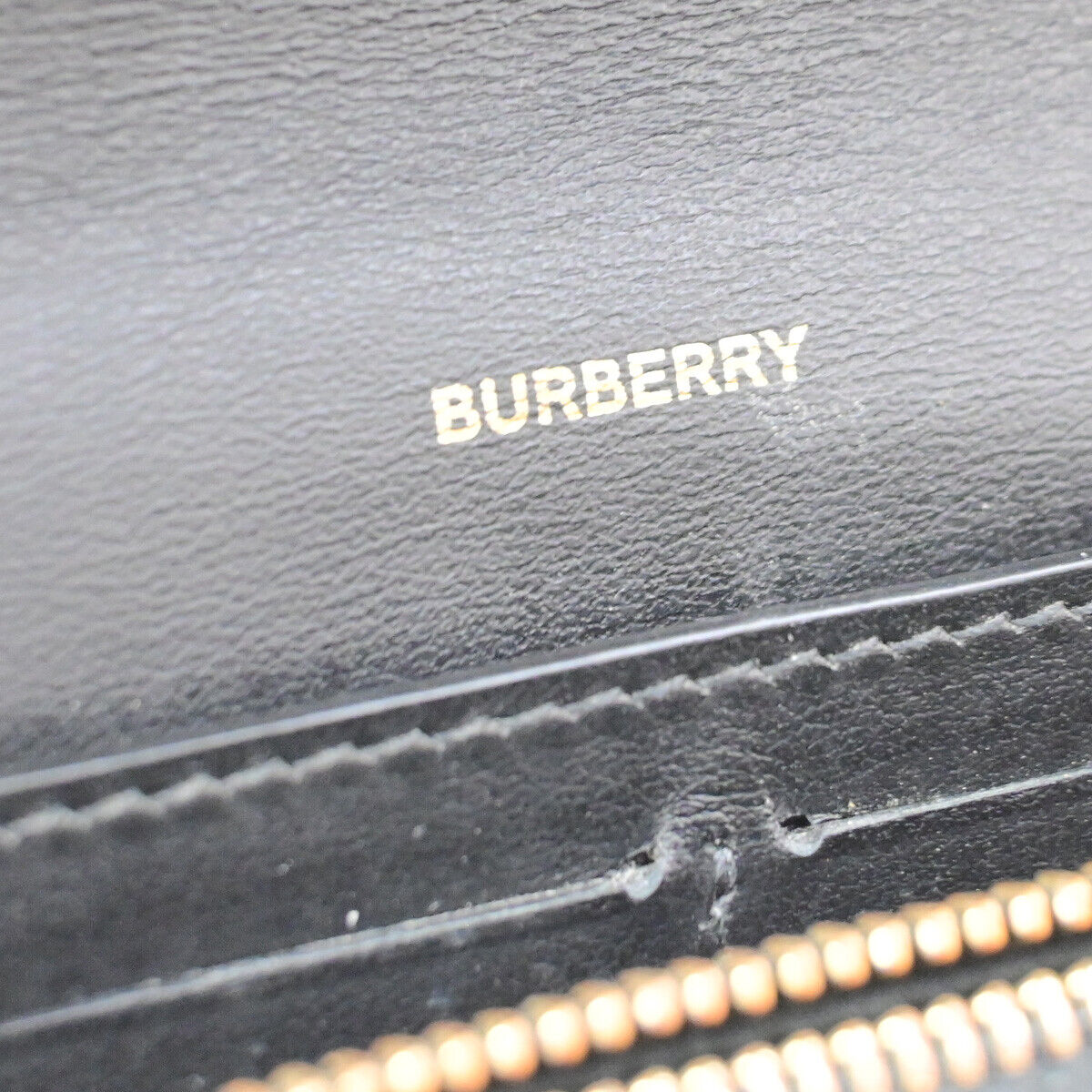 BURBERRY Logo Wallet Shoulder Bag Nova Check Leather PVC Black GHW 31SJ436