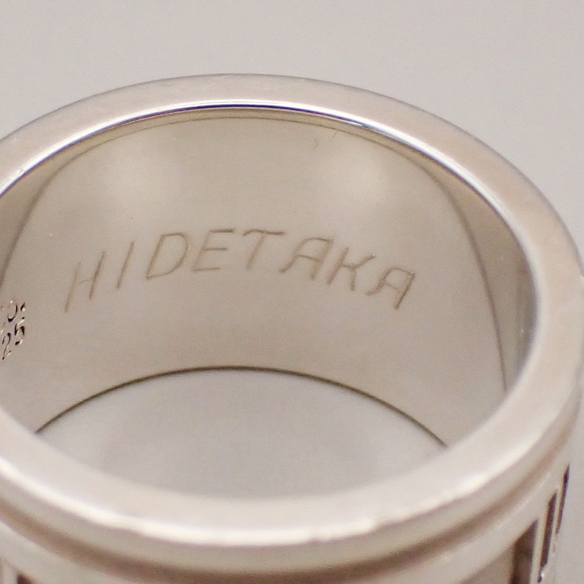 Tiffany & Co. Logo Atlas Ring US #7.5 Silver 925 Roman Numerals 09YH731