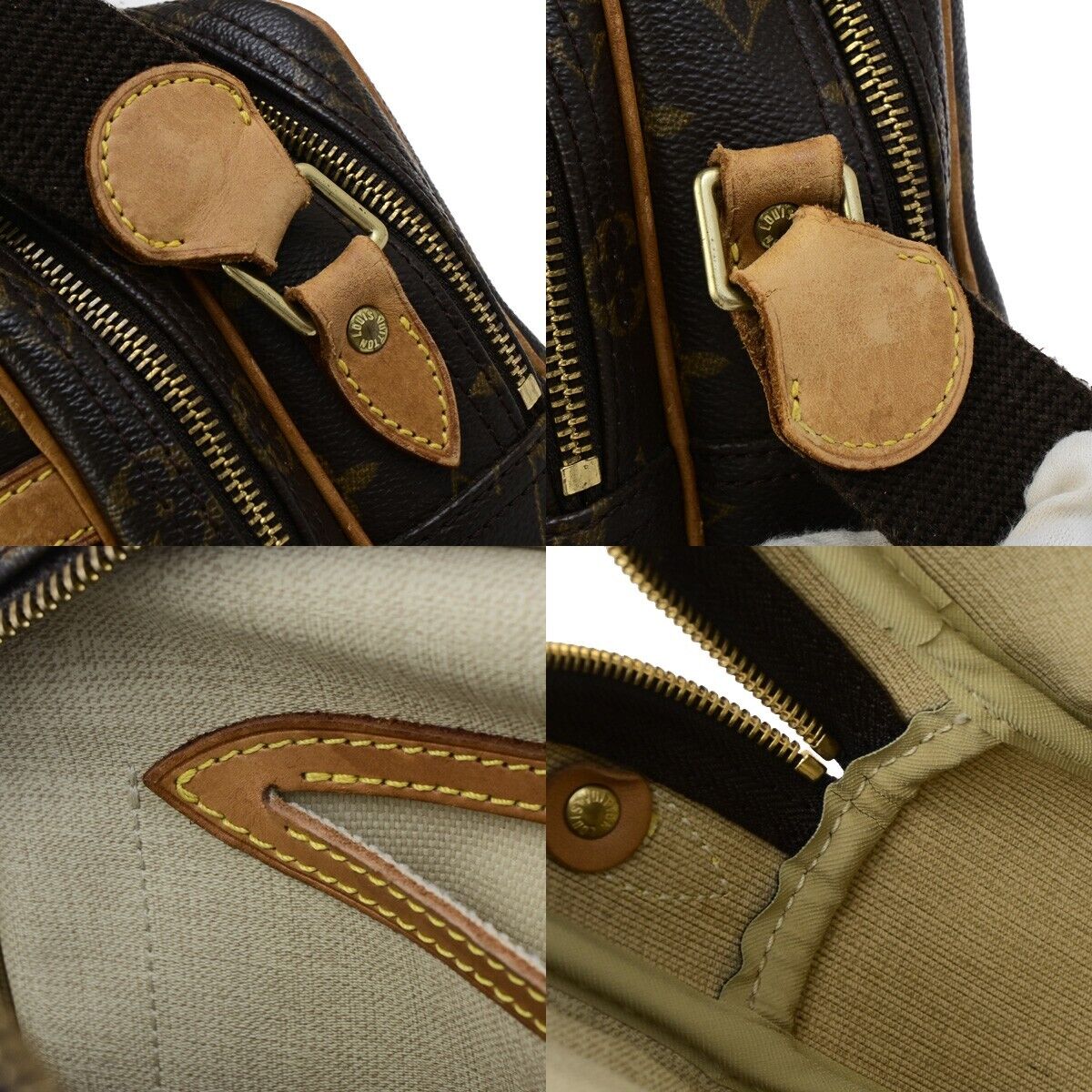 LOUIS VUITTON Reporter PM Crossbody Shoulder Bag Monogram Leather M45254 87ED242