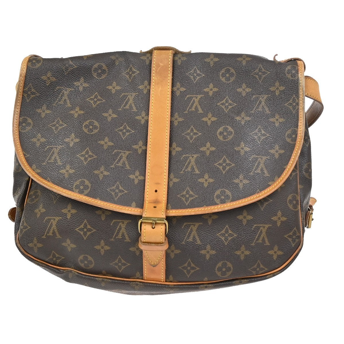 LOUIS VUITTON Saumur 35 Shoulder Bag Monogram Leather BN France M42254 73YH876