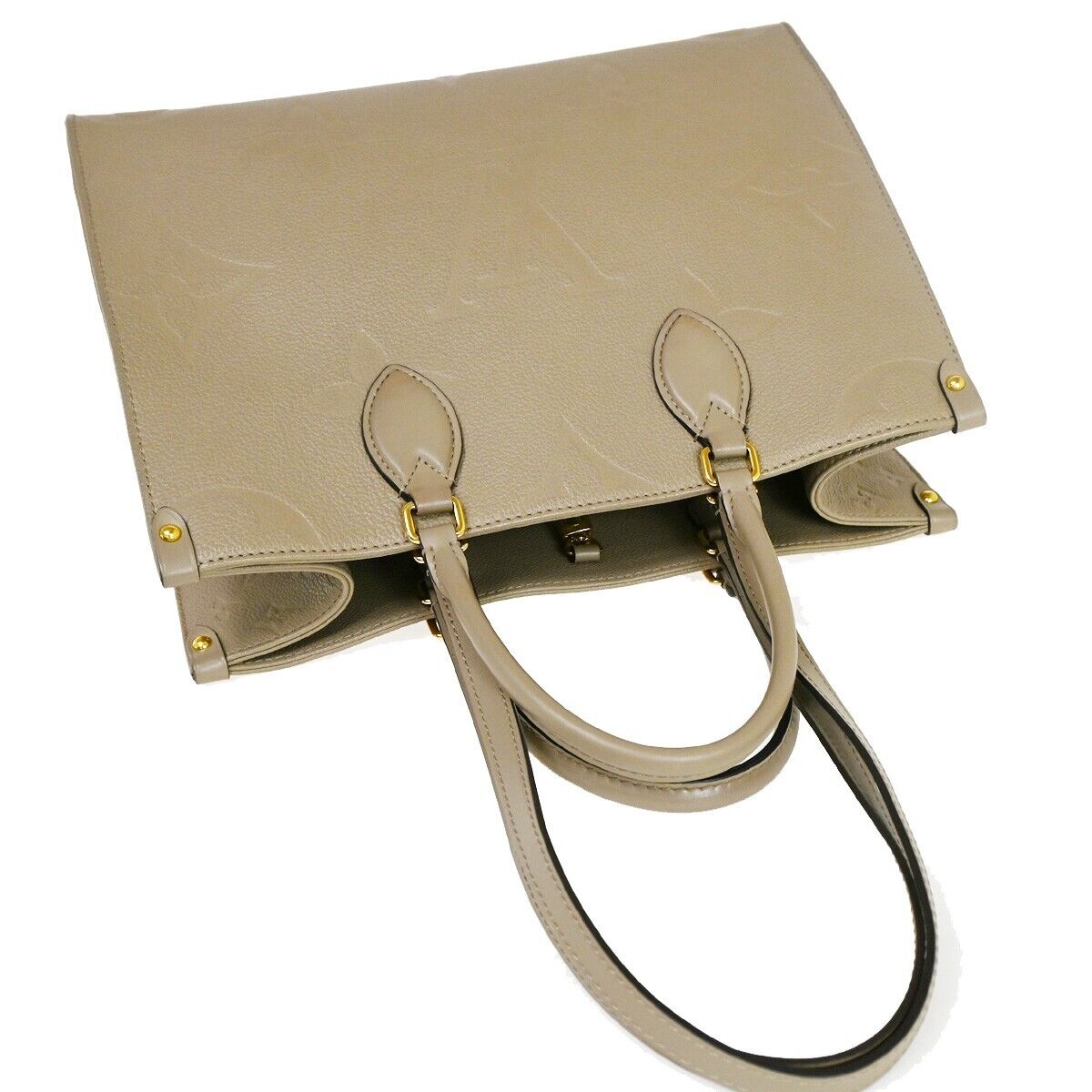 LOUIS VUITTON Onthego MM 2Way Hand Bag Monogram Empreinte Beige M45607 386RC815