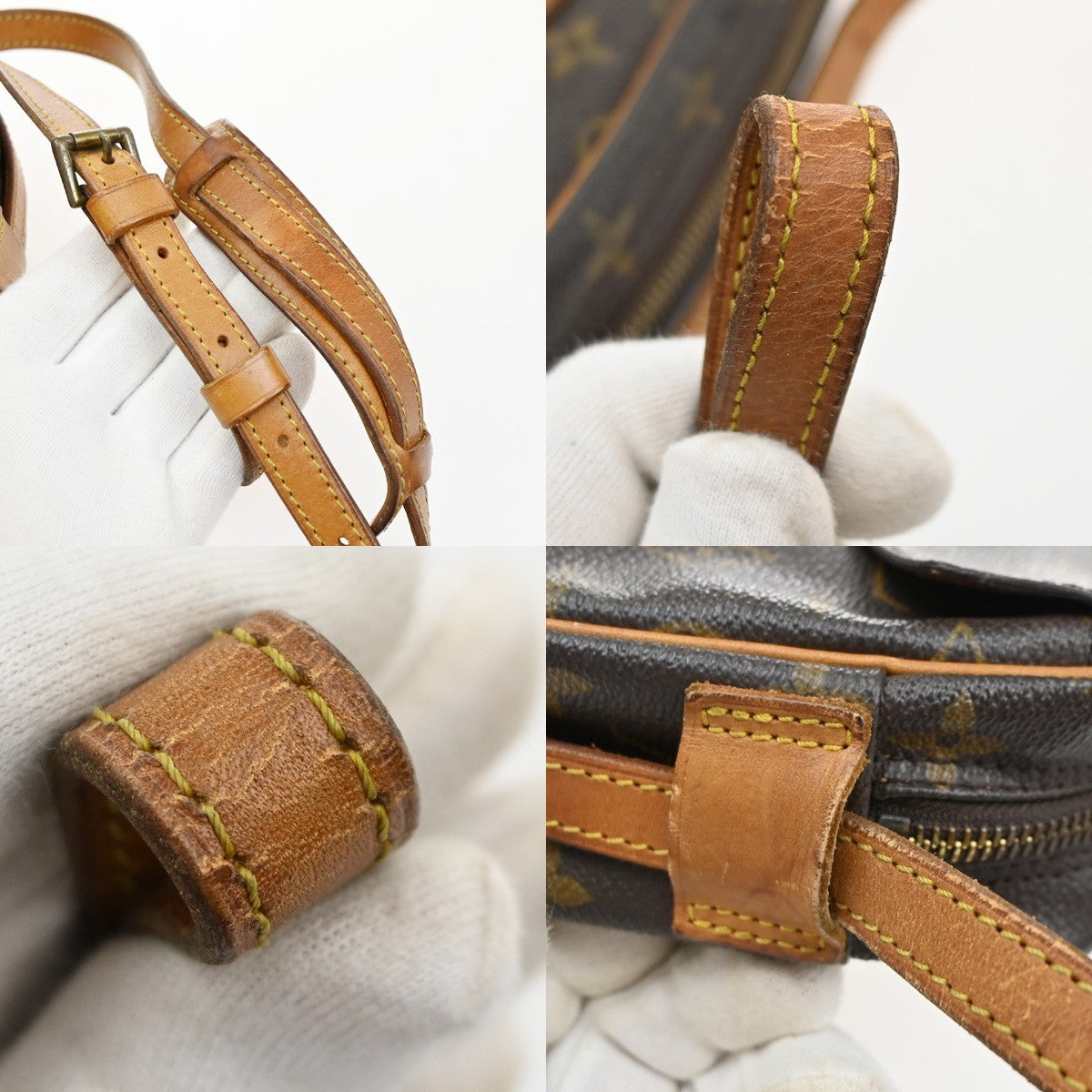 LOUIS VUITTON Jeune Fille PM Shoulder Bag Monogram Leather Brown M51227 33SA089