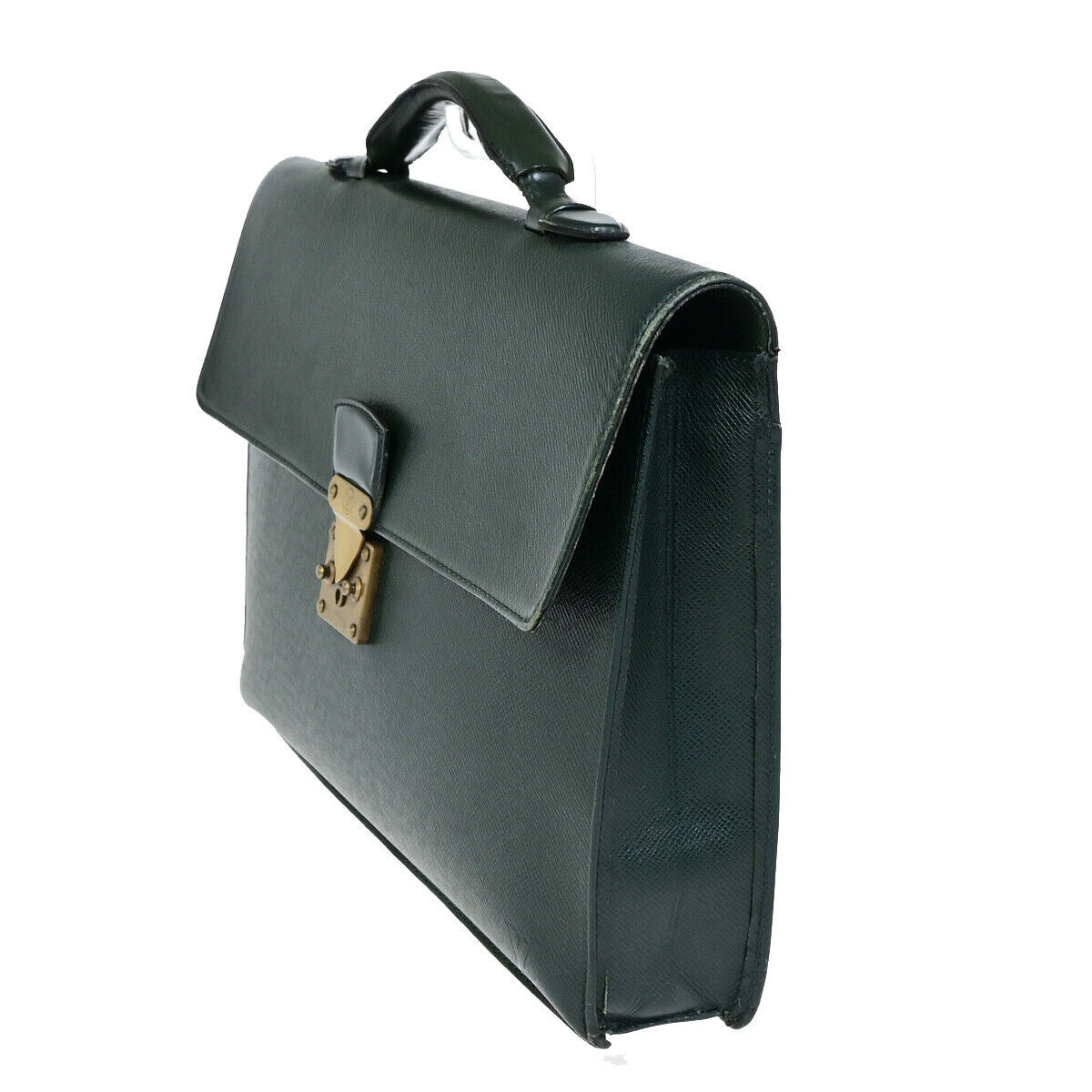 LOUIS VUITTON Serviette Kourad Briefcase Hand Bag Taiga Leather M30074 04YF148