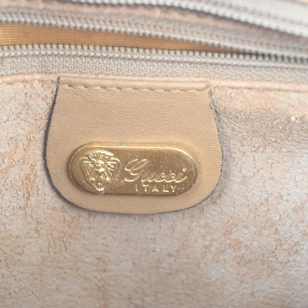 GUCCI Micro GG Pattern Crossbody Shoulder Bag PVC Leather Brown GHW 02TA593