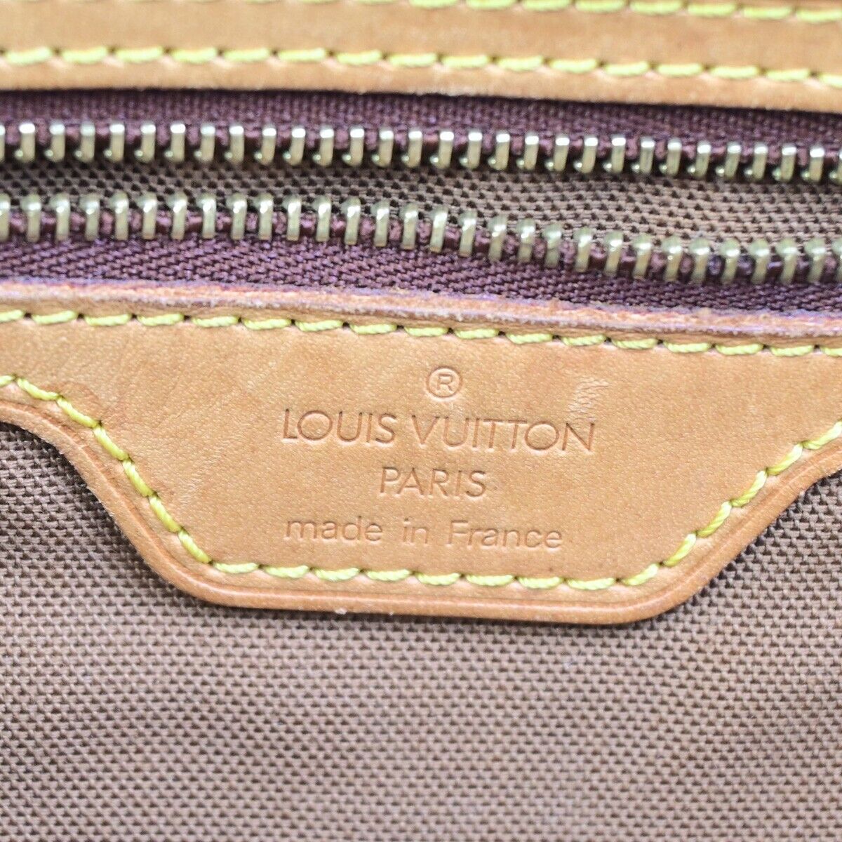 LOUIS VUITTON Cabas Piano Shoulder Bag Monogram Leather Brown M51148 39FB213
