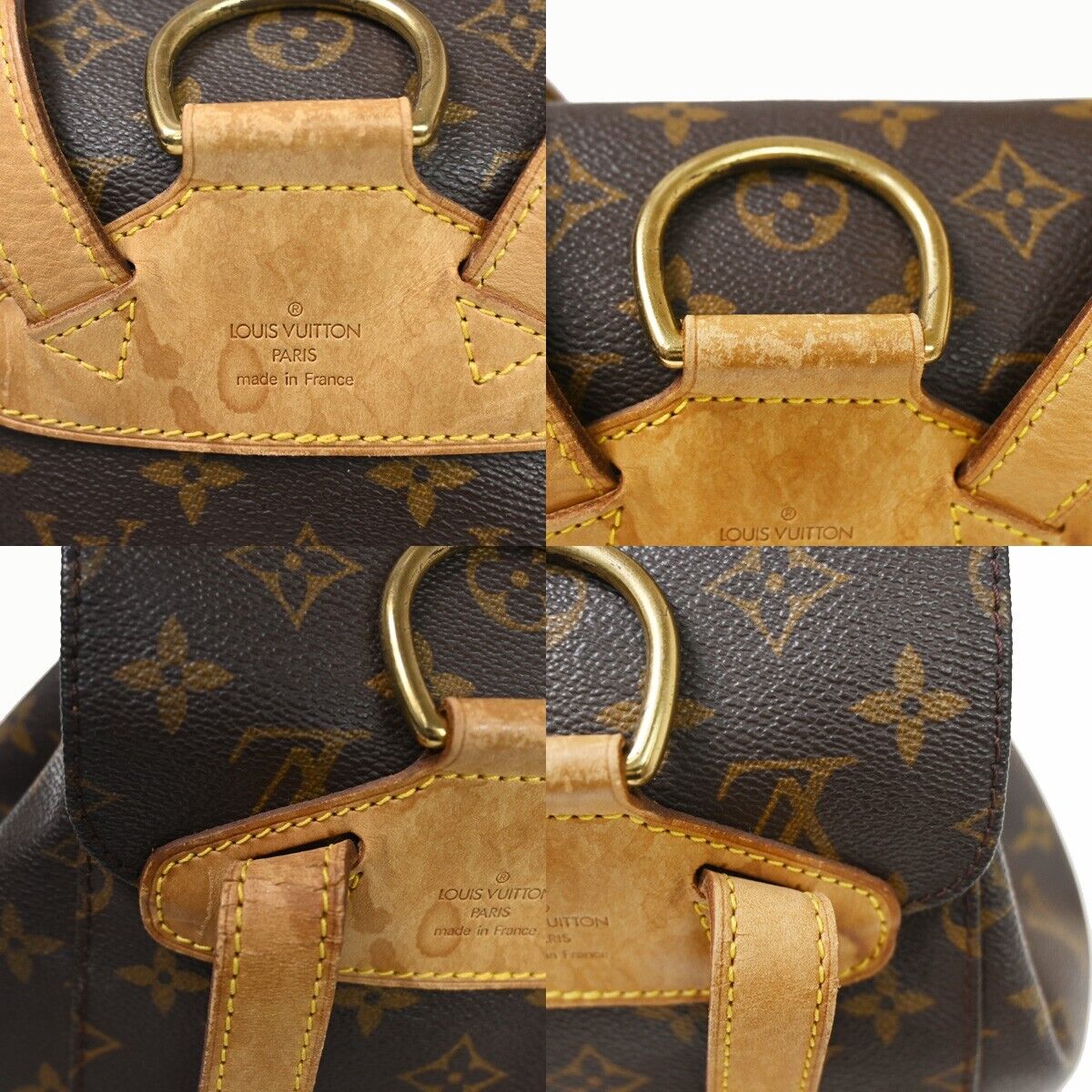 LOUIS VUITTON Montsouris MM Backpack Bag Monogram Leather Brown M51136 11HB861