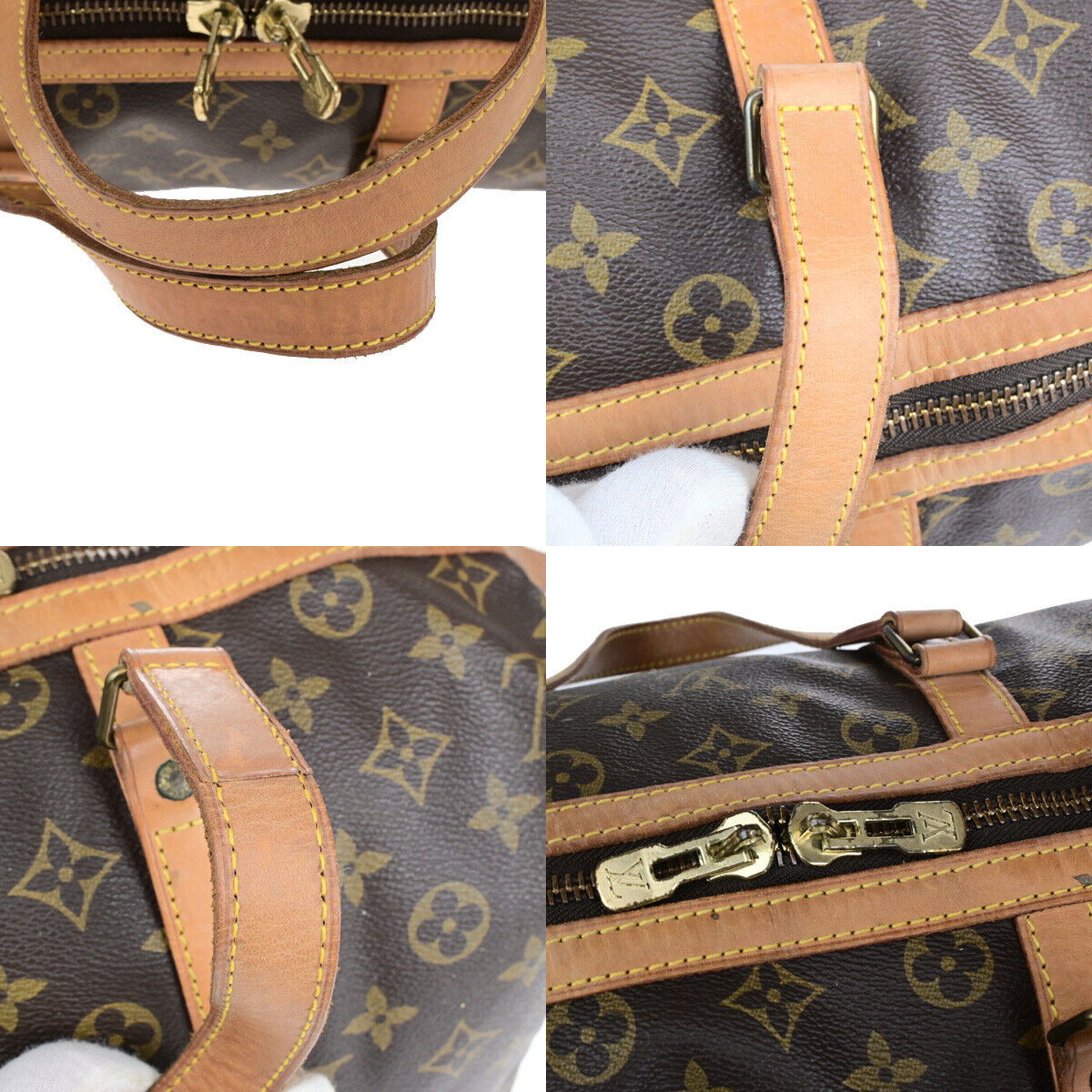 LOUIS VUITTON Sac Souple 35 Travel Hand Bag Monogram Leather BN M41626 39YG687