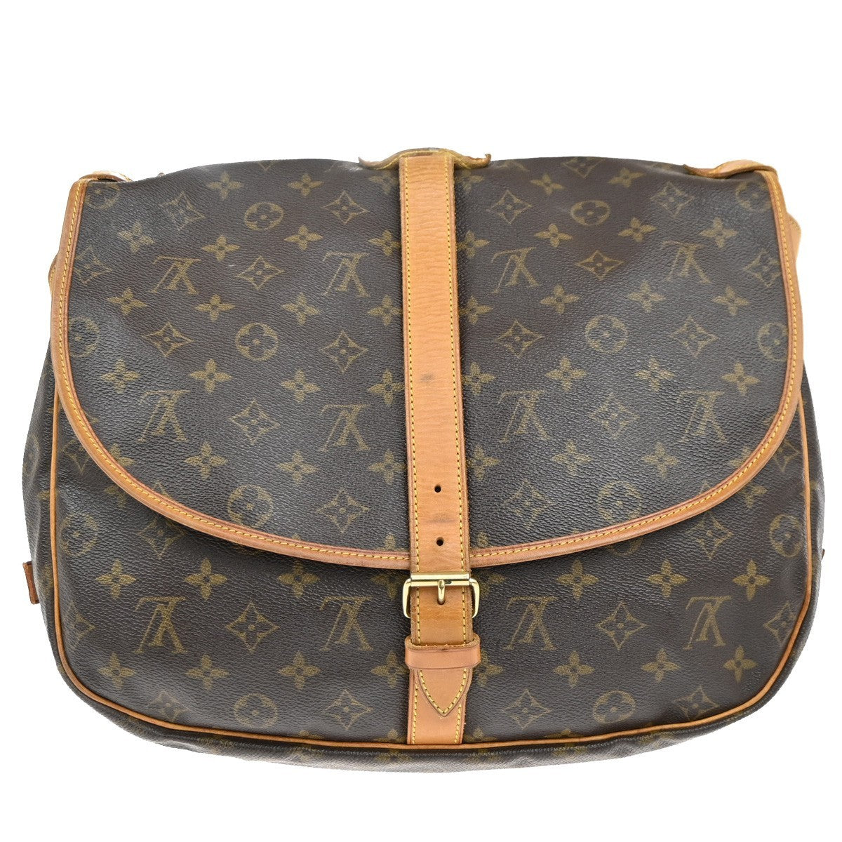 LOUIS VUITTON Saumur 35 Shoulder Bag Monogram Leather BN France M42254 79KC224