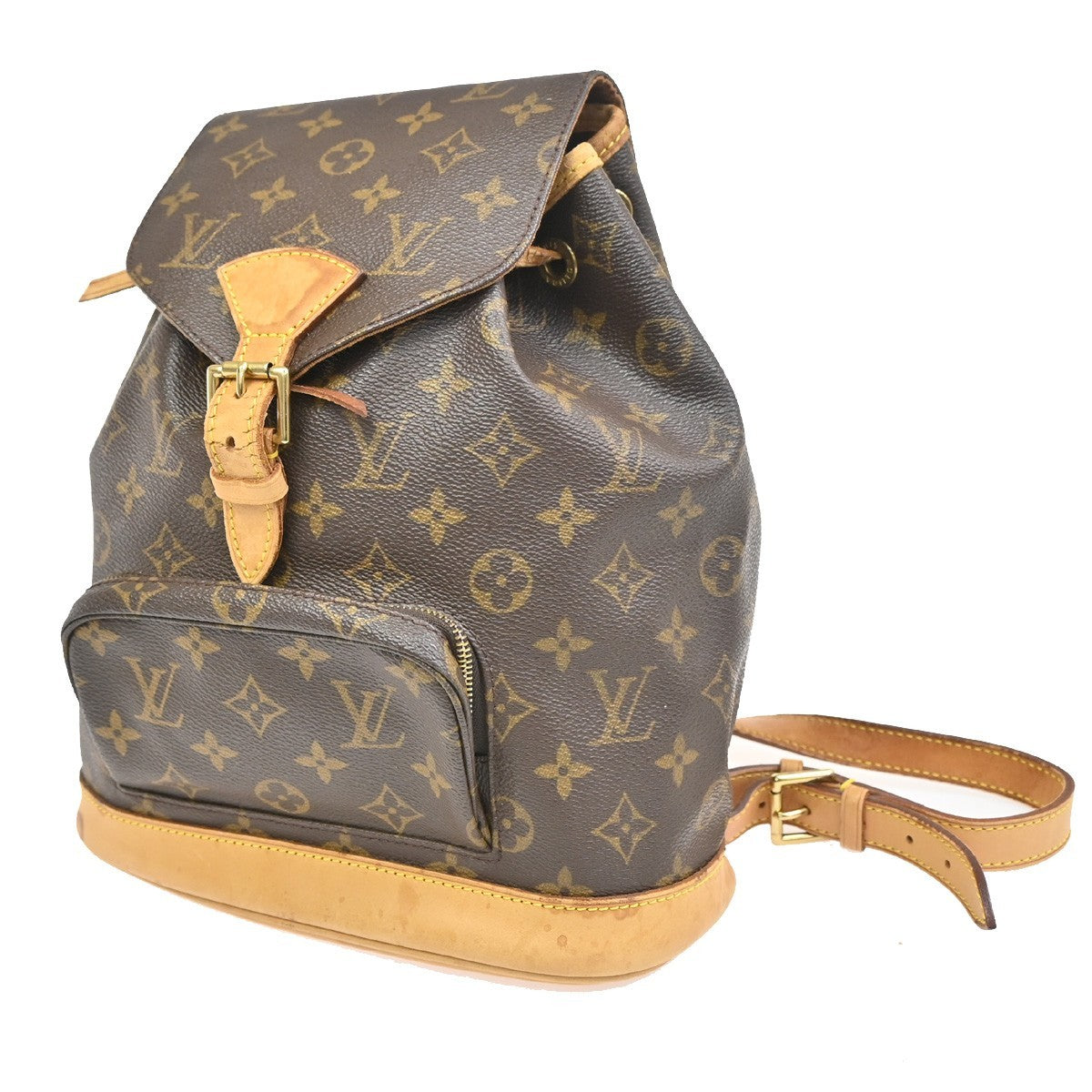LOUIS VUITTON Montsouris MM Backpack Bag Monogram Leather Brown M51136 77CA673