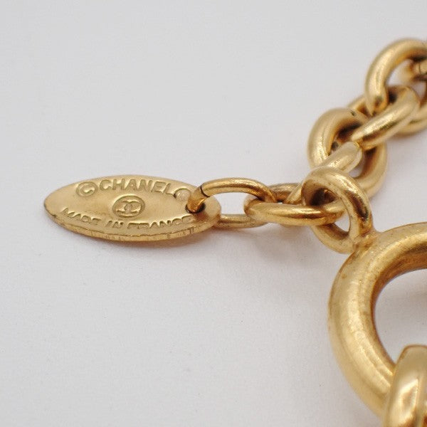 CHANEL CC Logos Chain Long Necklace Pendant Gold France Accessory 70RL693