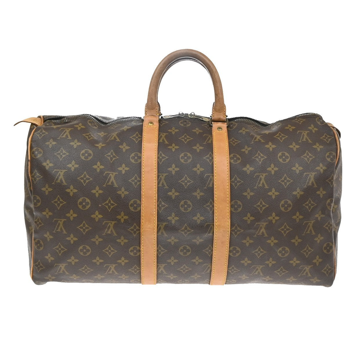 LOUIS VUITTON Keepall 50 Travel Hand Bag Monogram Leather Brown M41426 11YJ198