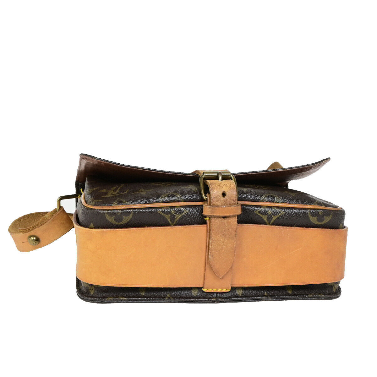 LOUIS VUITTON Cartouchiere MM Shoulder Bag Monogram Leather Brown M51253 88YF145