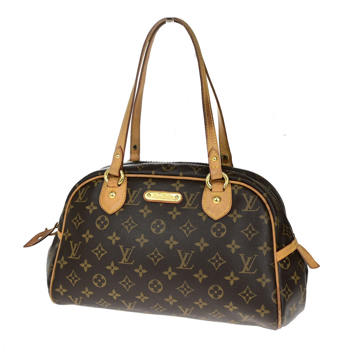 LOUIS VUITTON Montorgueil PM Shoulder Bag Monogram Leather Brown M95565 16YG789