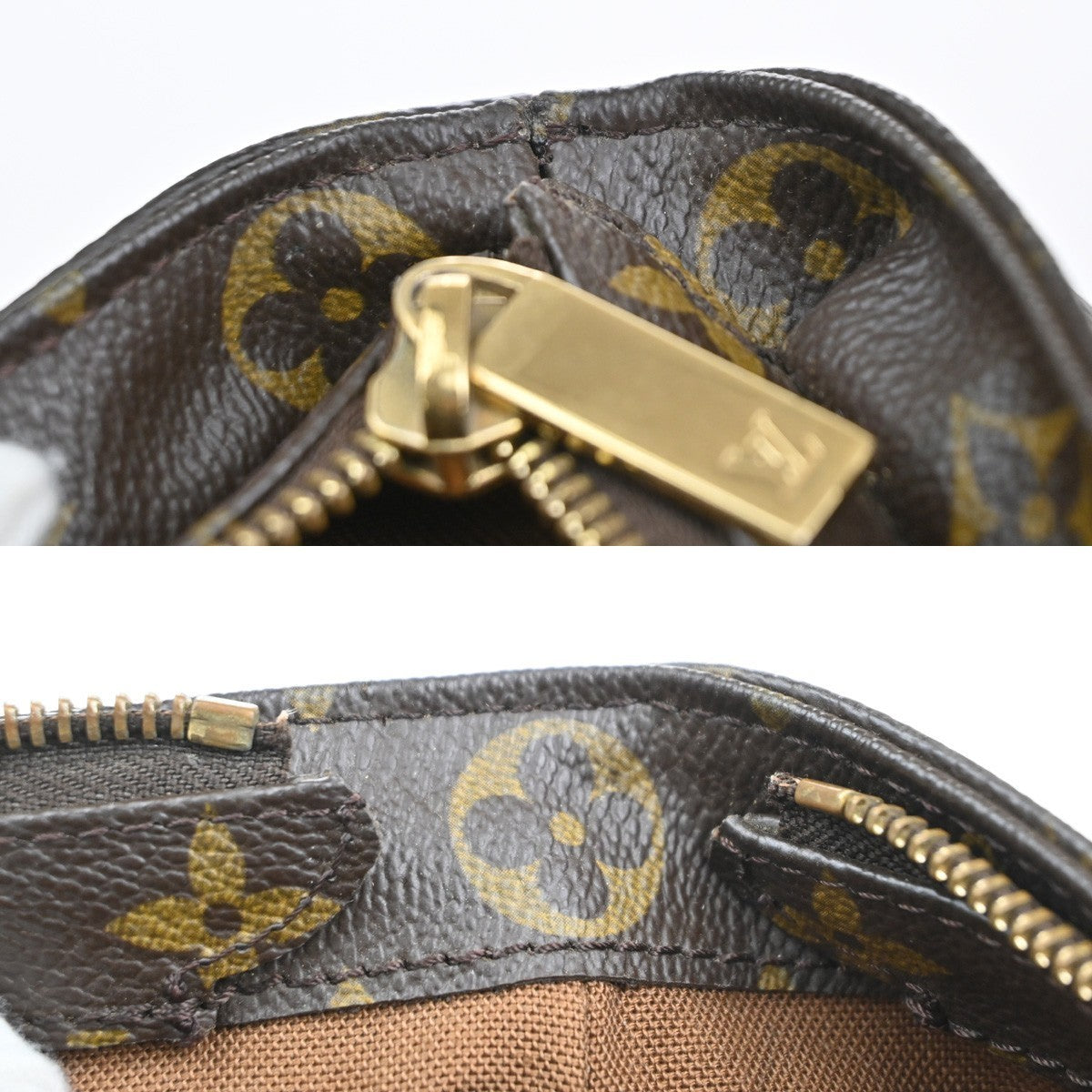 LOUIS VUITTON Cabas Piano Shoulder Bag Monogram Leather Brown M51148 35MA535
