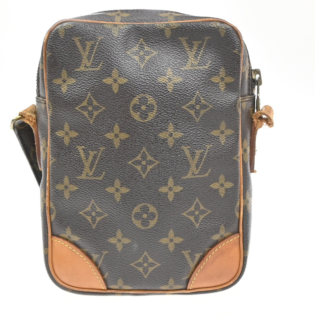 LOUIS VUITTON Danube Shoulder Bag Monogram Leather Brown France M45266 62KC659