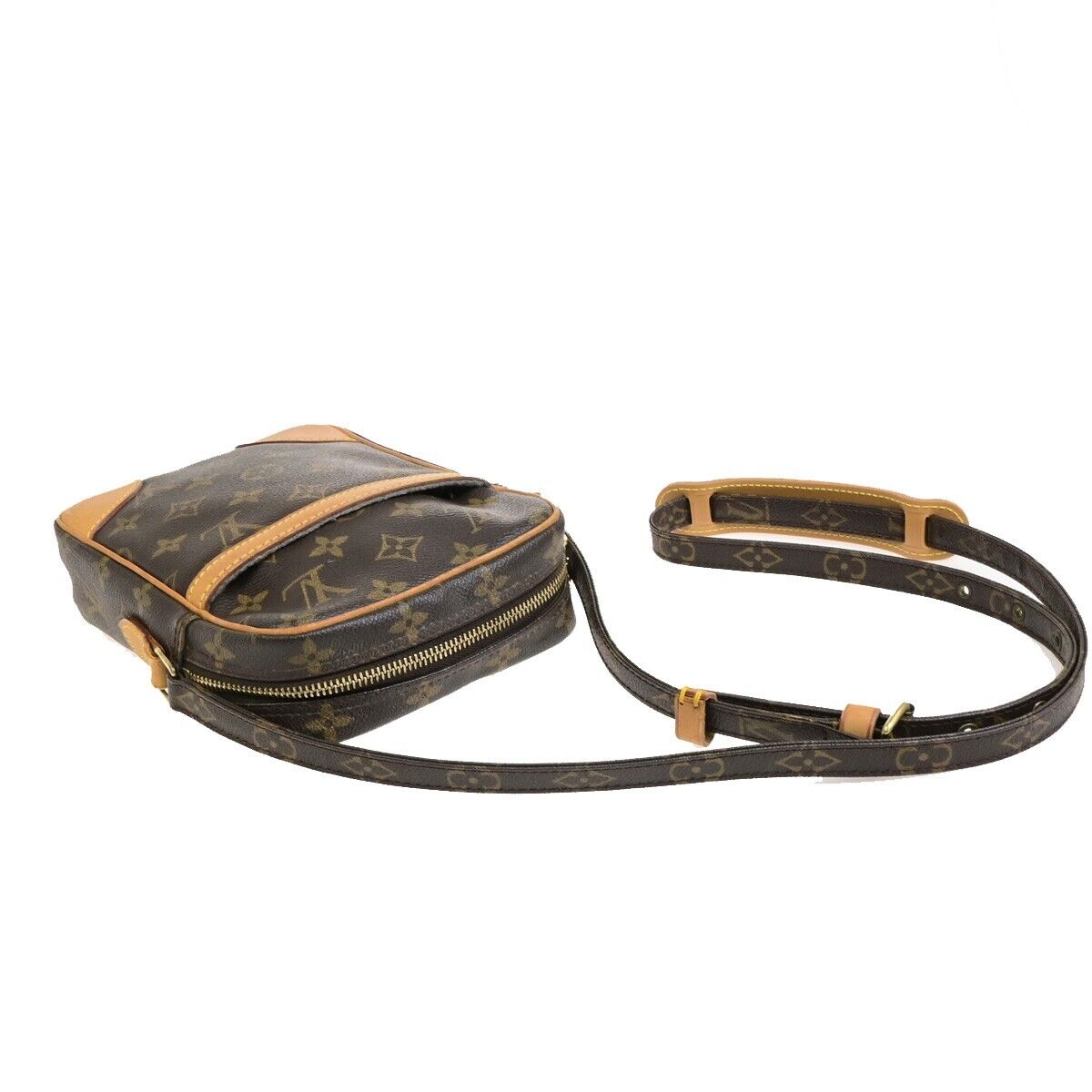 LOUIS VUITTON Danube Shoulder Bag Monogram Leather Brown France M45266 86ED601