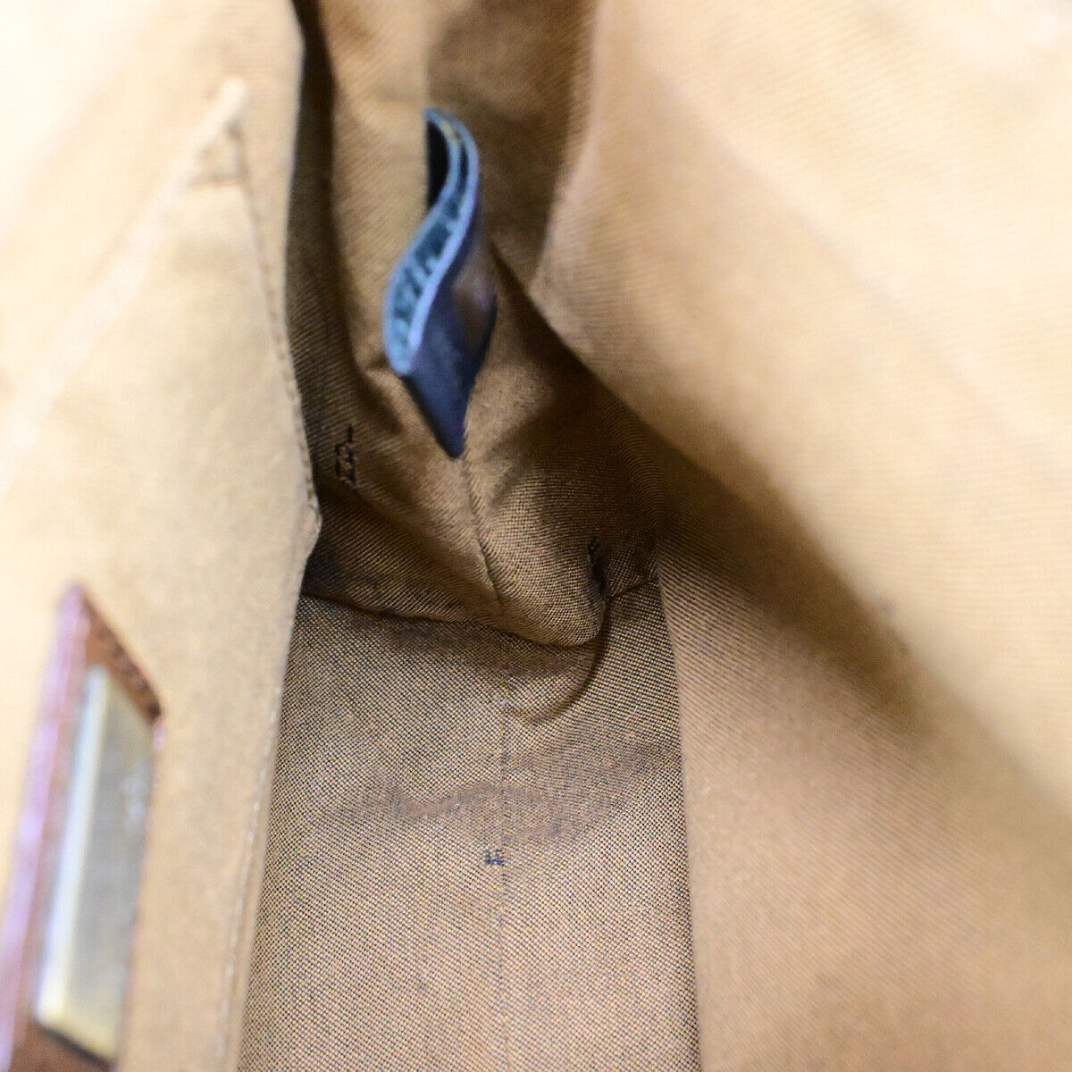 FENDI Logo Zucca Pattern Shoulder Bag Canvas Leather Brown GHW Italy 34SJ494