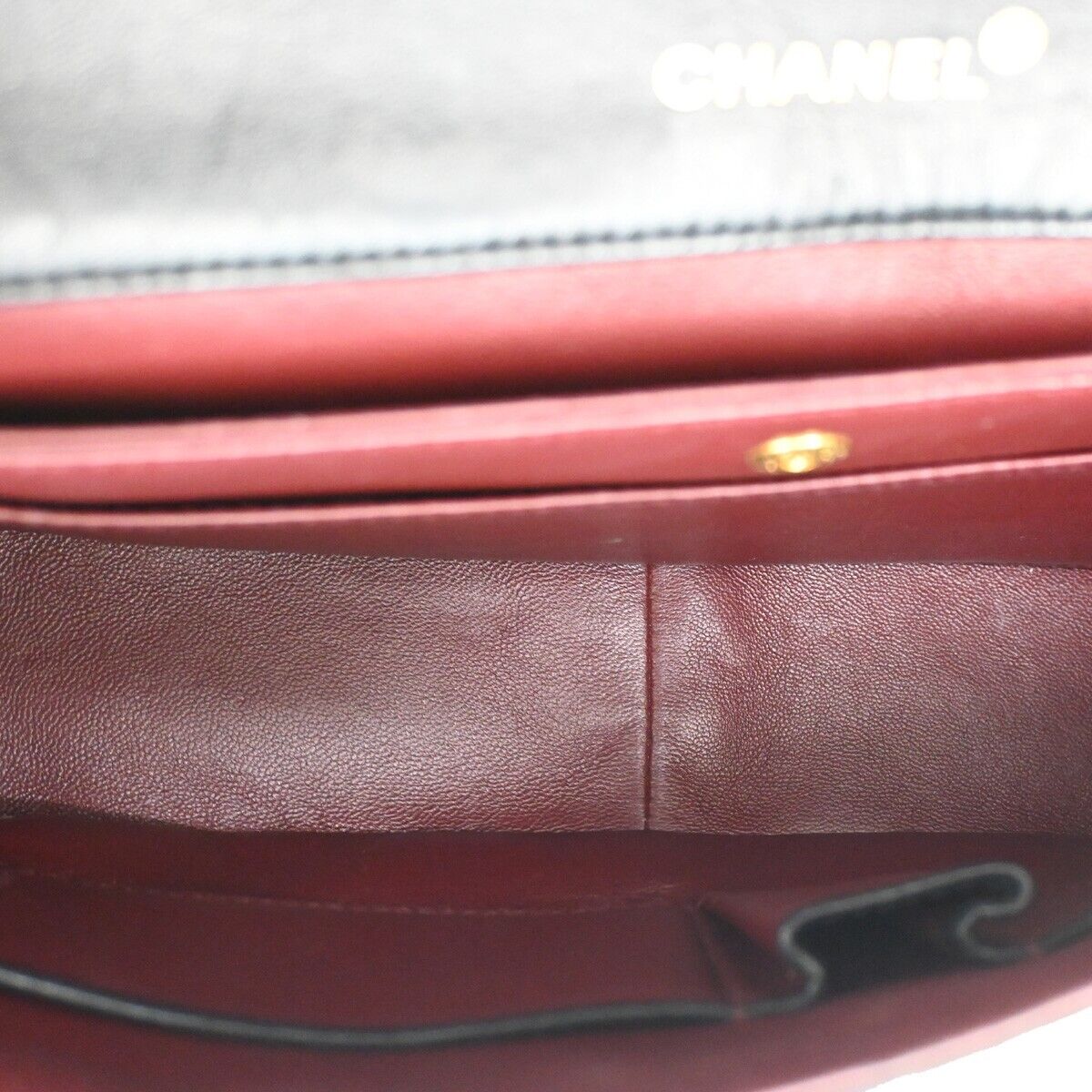 CHANEL CC Logo Matelasse Chain Shoulder Bag Leather Black GHW Vintage 880RJ132