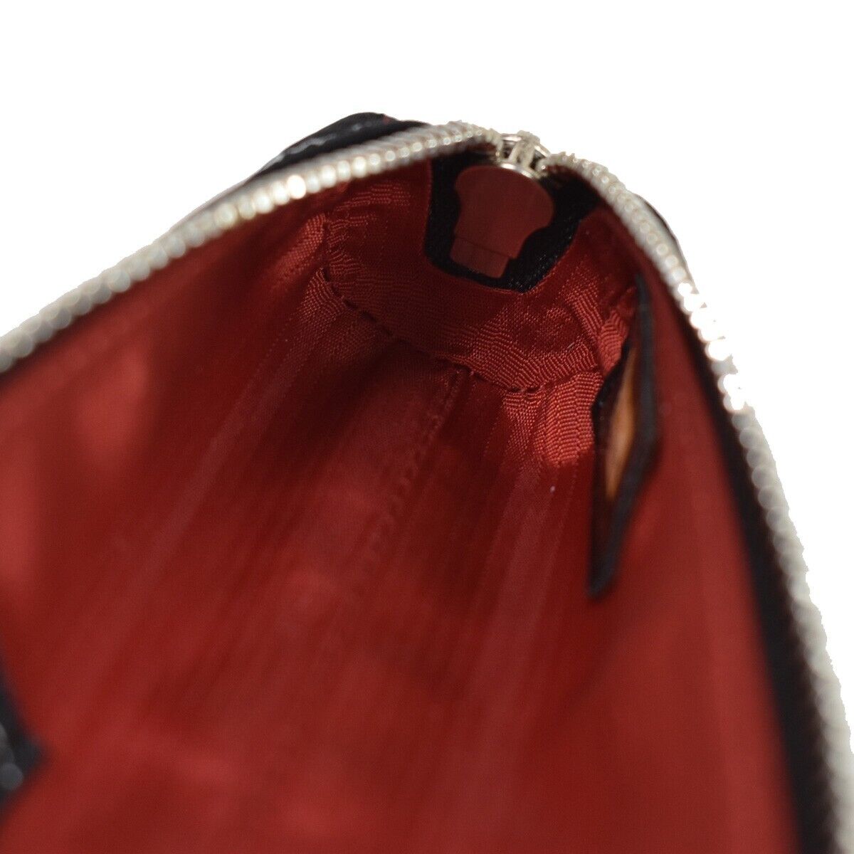 CHANEL CC Logo Travel Line Pen Case Pouch Nylon Black Silver France 05RH704