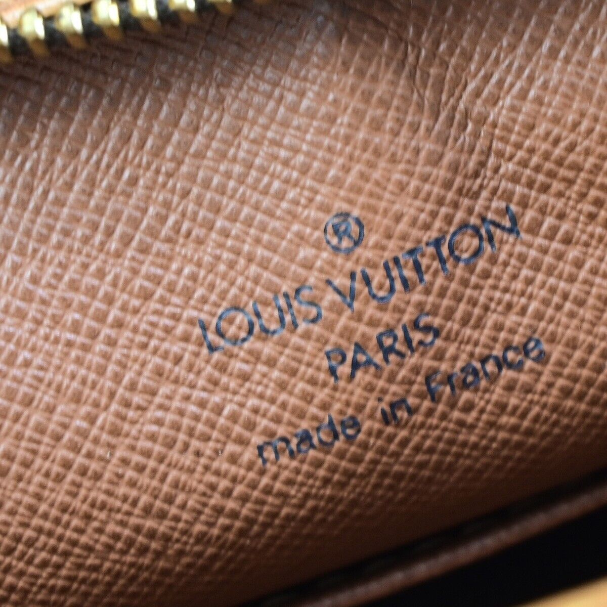 LOUIS VUITTON Logo Drouot Shoulder Bag Monogram Leather Brown GHW M51290 11EB599
