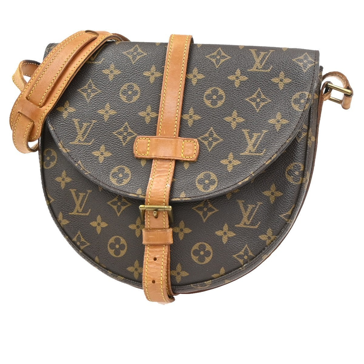 LOUIS VUITTON Chantilly GM Shoulder Bag Monogram Leather Brown M51232 34PA058