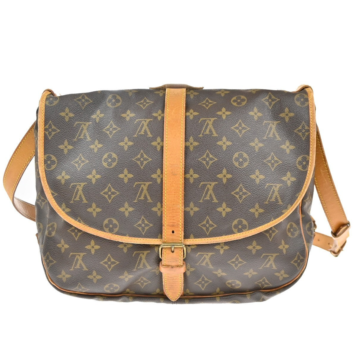 LOUIS VUITTON Saumur 35 Shoulder Bag Monogram Leather BN France M42254 82EG372