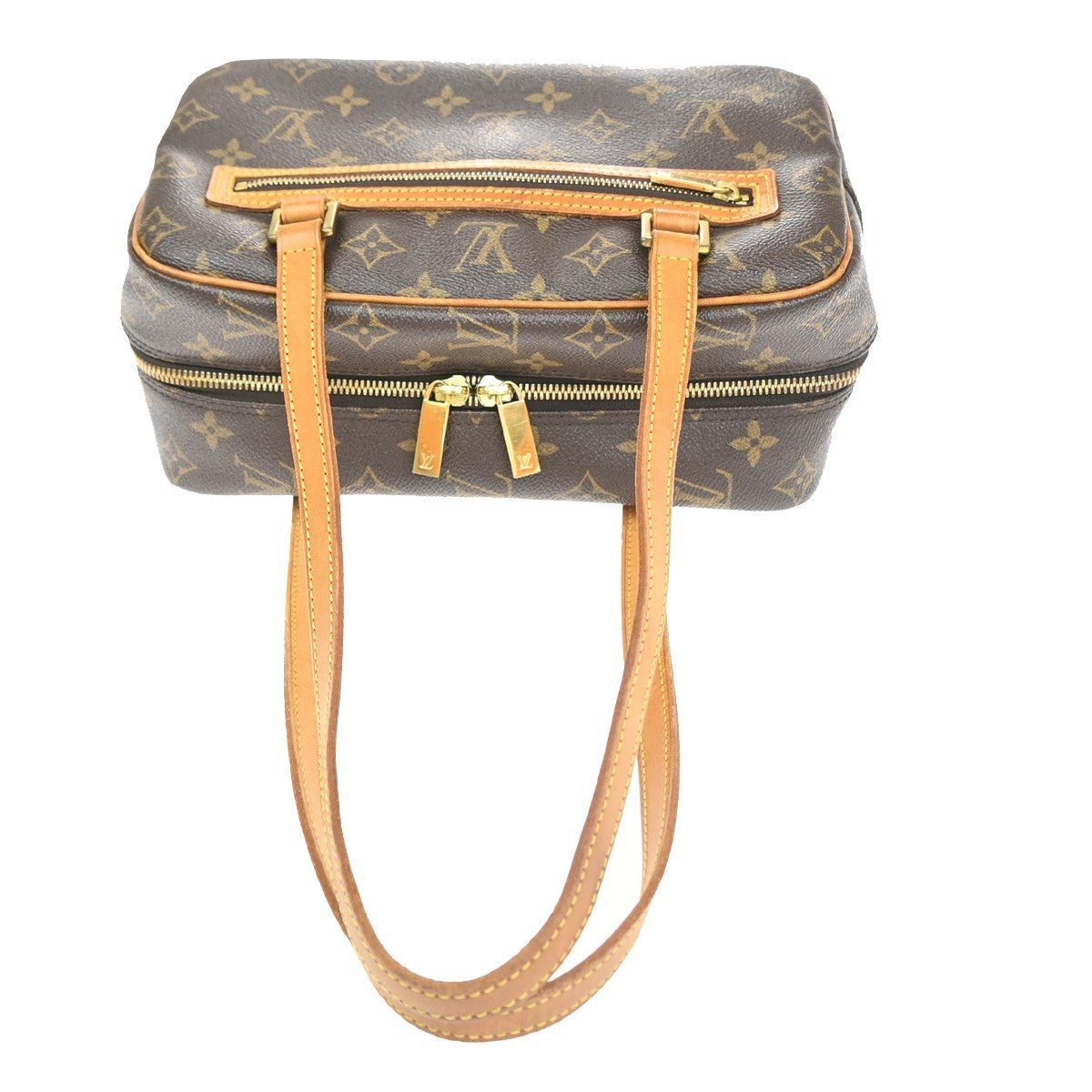 LOUIS VUITTON Cite MM Shoulder Bag Monogram Leather Brown France M51182 18YH989