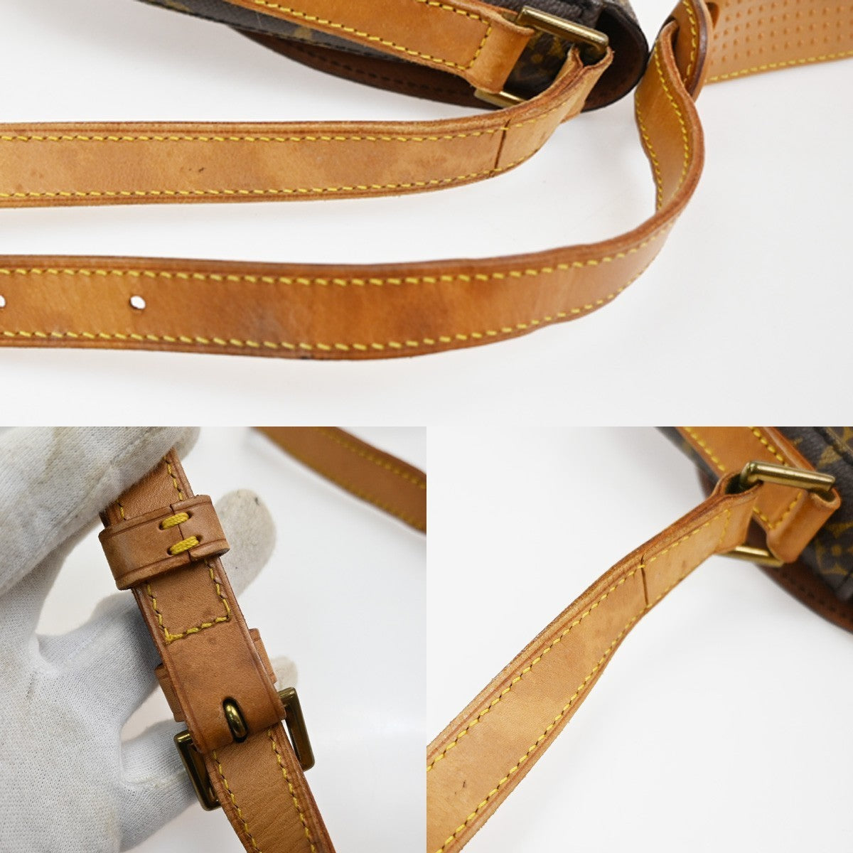 LOUIS VUITTON Chantilly GM Shoulder Bag Monogram Leather Brown M51232 81SA046