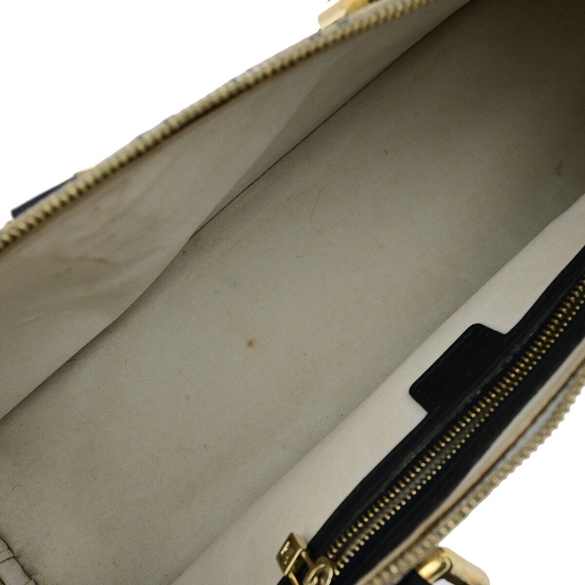LOUIS VUITTON Logo Alma Long Hand Bag Monogram Mini Canvas Blue M92205 31ED365