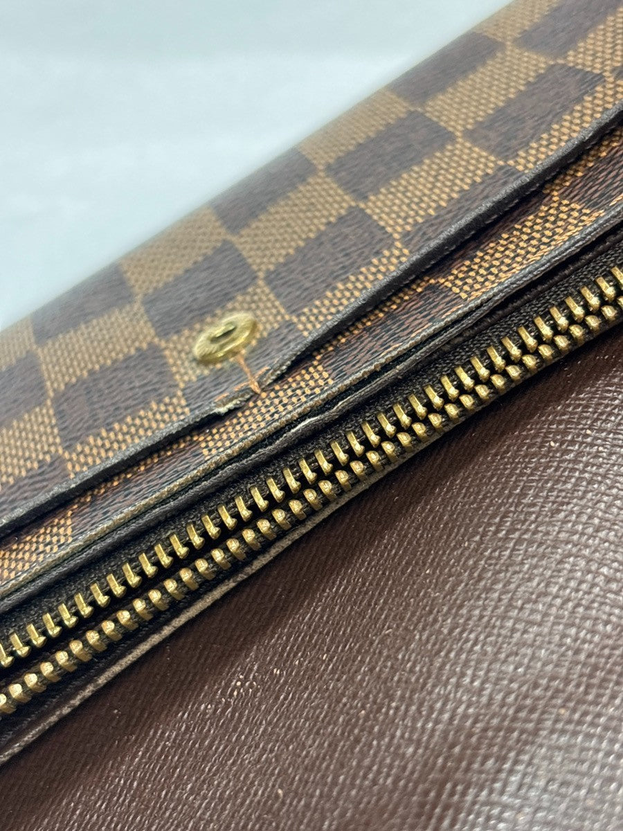 LOUIS VUITTON Porte Monnaie Credit Wallet Damier Ebene Leather BN N61724 09KD104