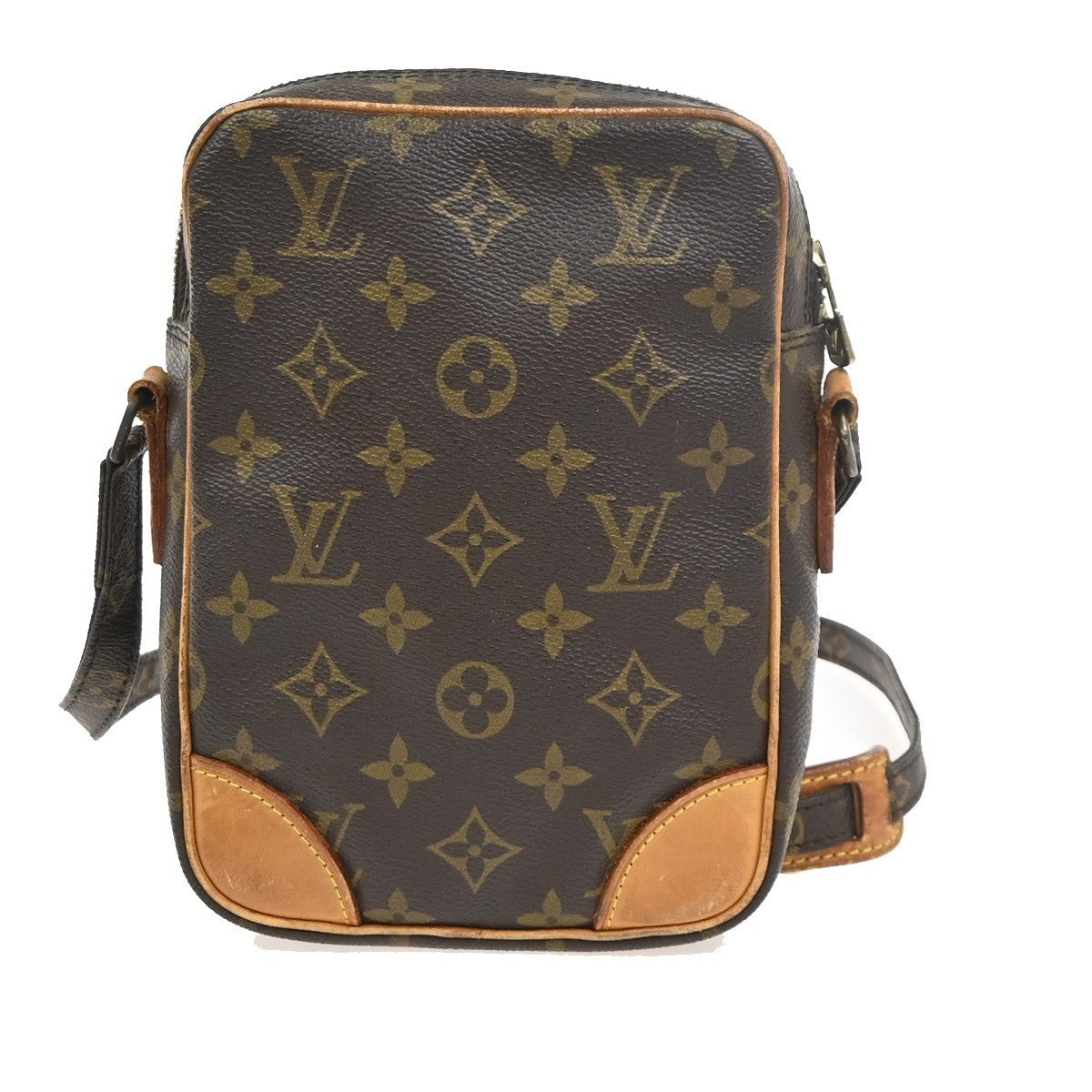LOUIS VUITTON Danube Shoulder Bag Monogram Leather Brown France M45266 35KC828