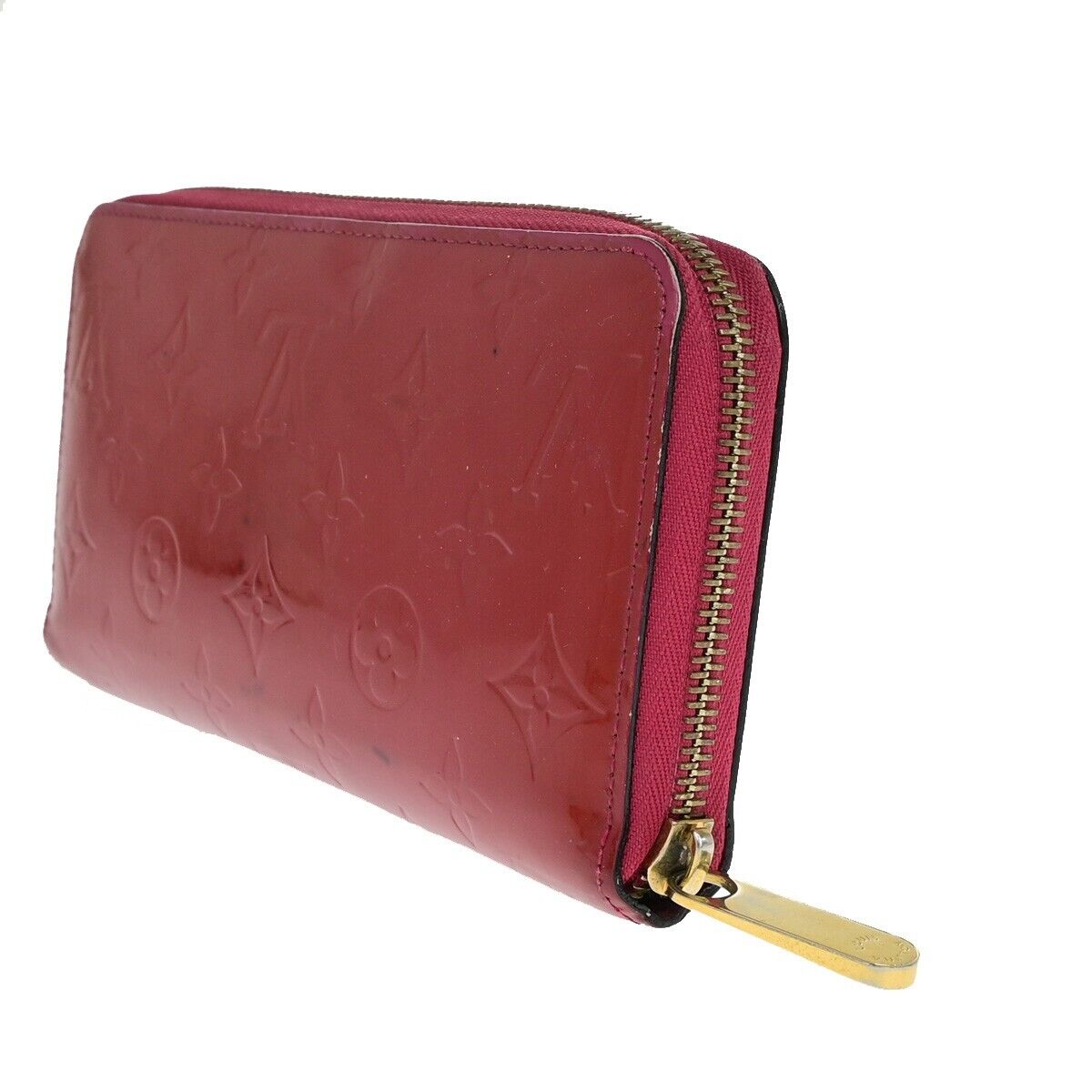 LOUIS VUITTON Long Zippy Wallet Monogram Vernis Leather Pink M91597 09EB261