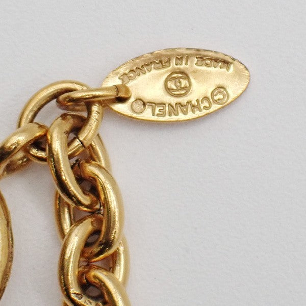 CHANEL CC Logos Chain Long Necklace Pendant Gold France Accessory 70RL693