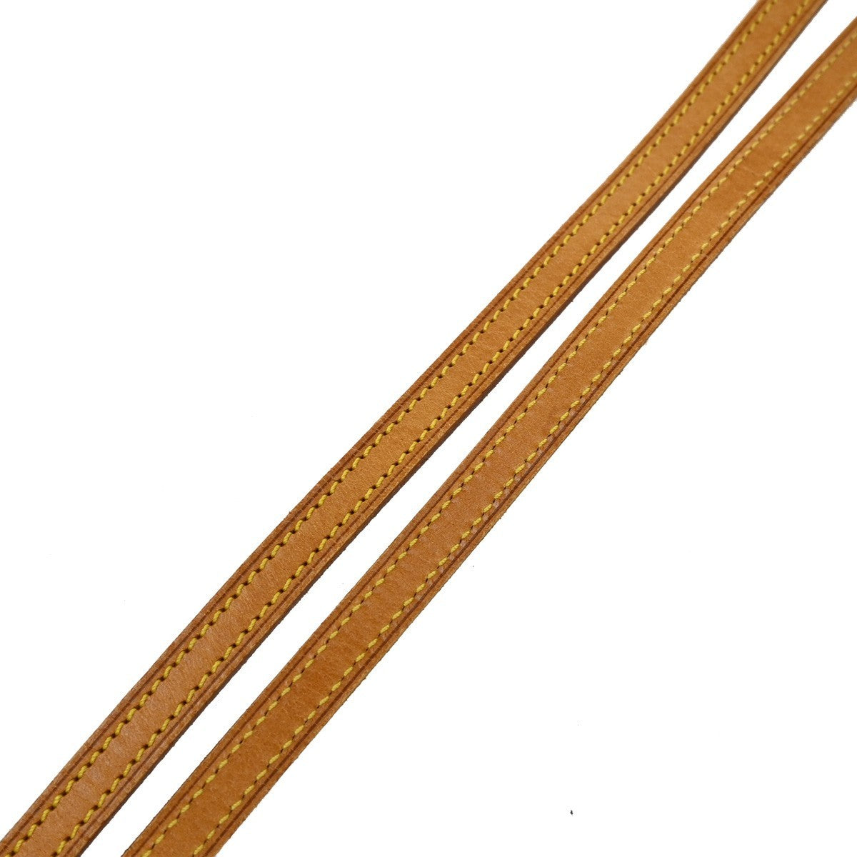 LOUIS VUITTON Logo Shoulder Strap Leather Brown Gold Bag Accessory 63EF817