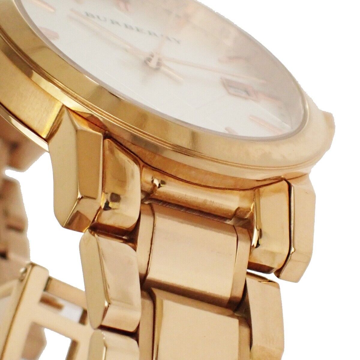 BURBERRY Logo BU9004 The City Wrist Watch Stainless Steel Rose Gold 65RJ640