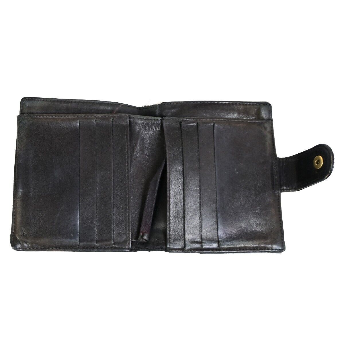 CHANEL CC Logo Bifold Wallet Purse Caviar Skin Leather Black GHW France 01YE954