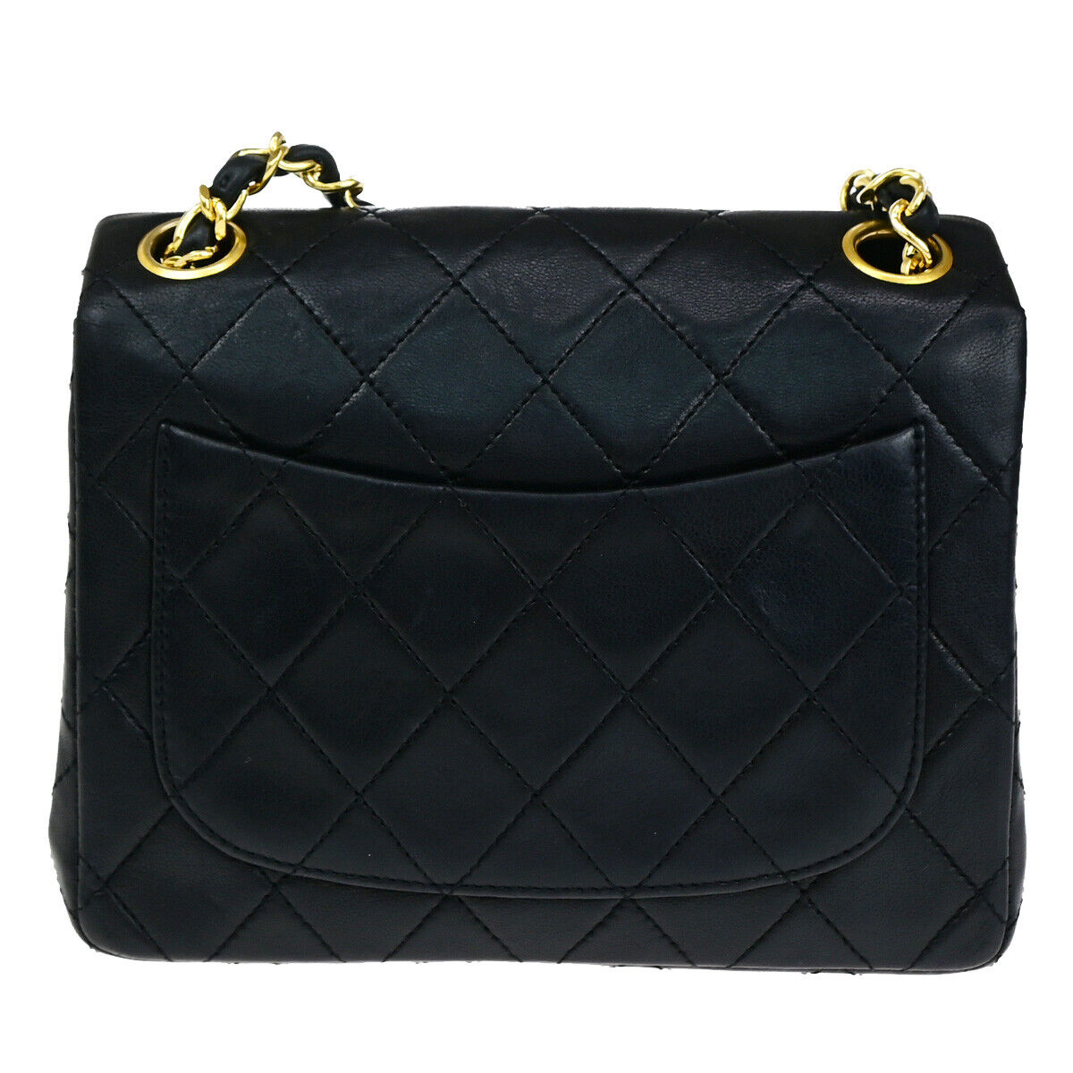 CHANEL CC Mini Matelasse Chain Shoulder Bag Leather GHW Black Vintage 359RJ892