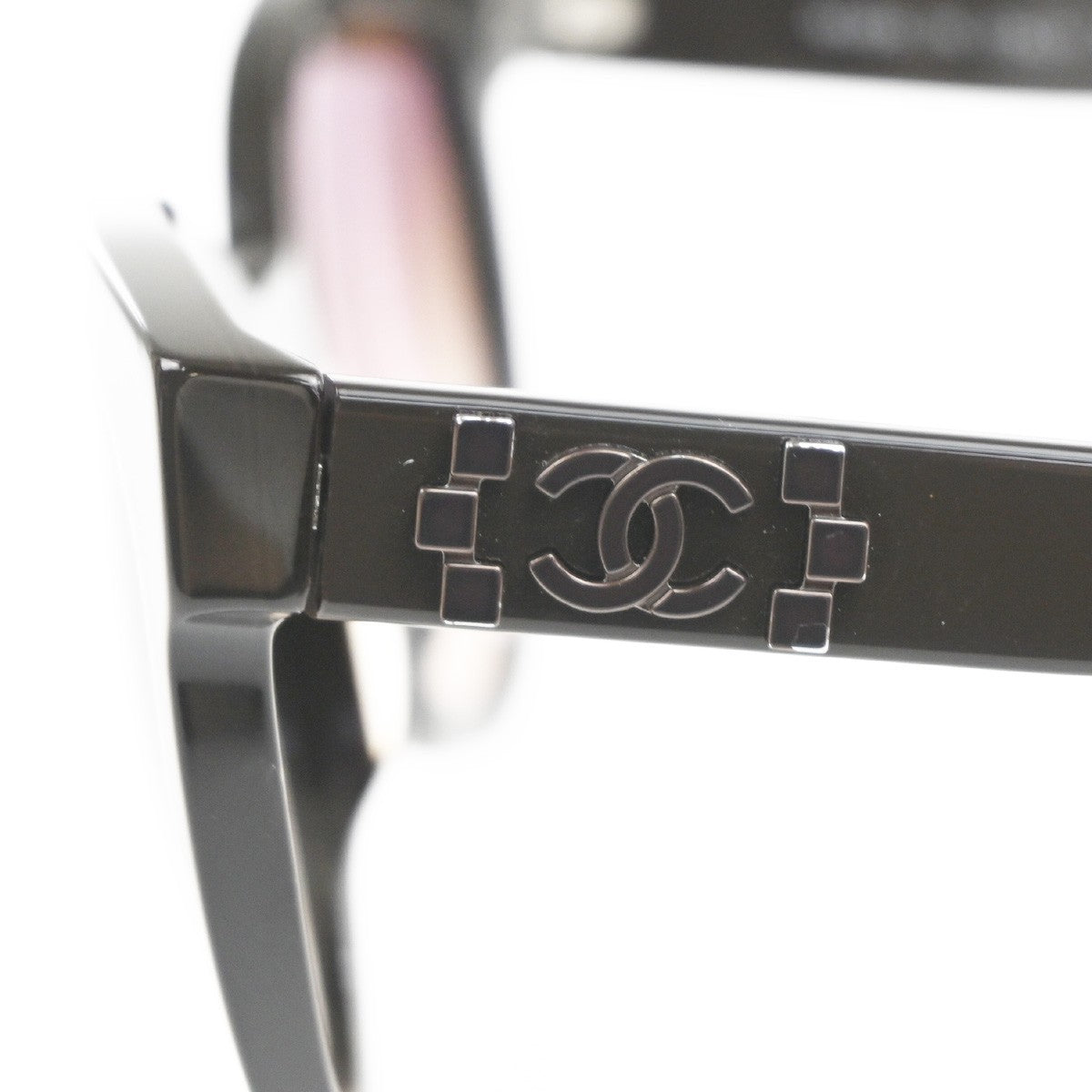 CHANEL CC Logo Sunglasses Eye Were Plastic Metal Brown Italy 5315-A 62RL992