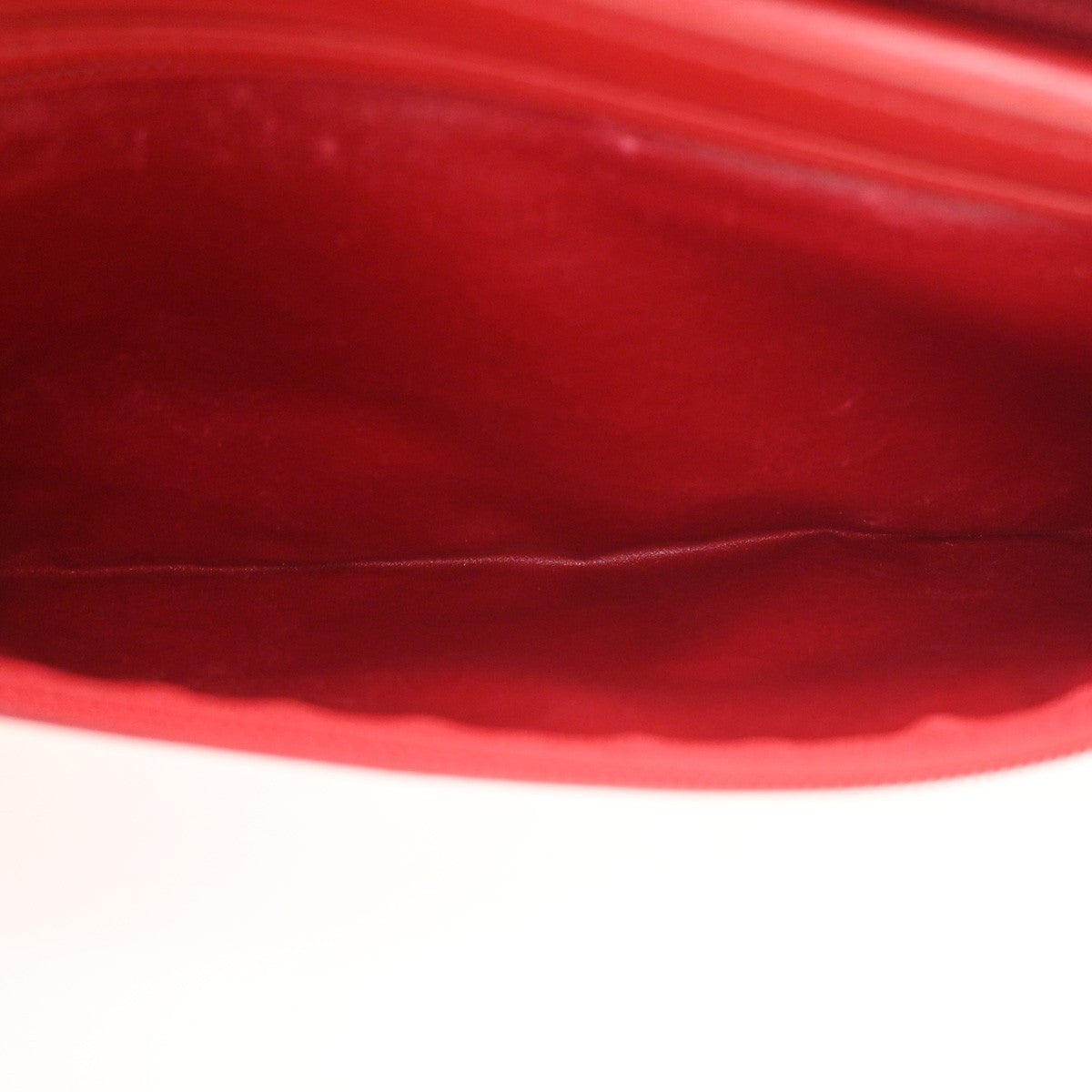 SAINT LAURENT YSL Plate Logo Clutch Bag Red GHW 08TA670