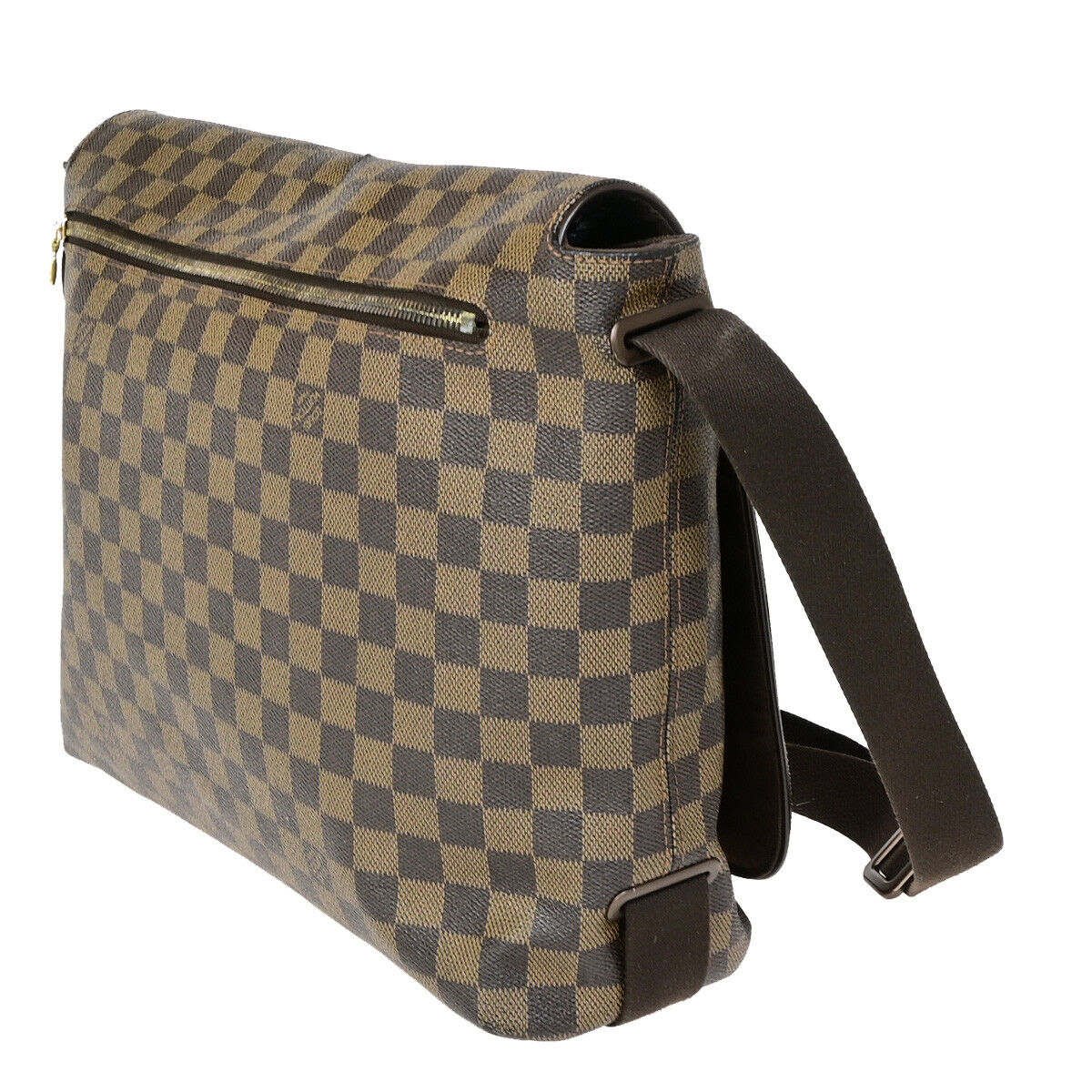 LOUIS VUITTON Brooklyn MM Shoulder Bag Damier Ebene Leather Brown N51211 88YF110