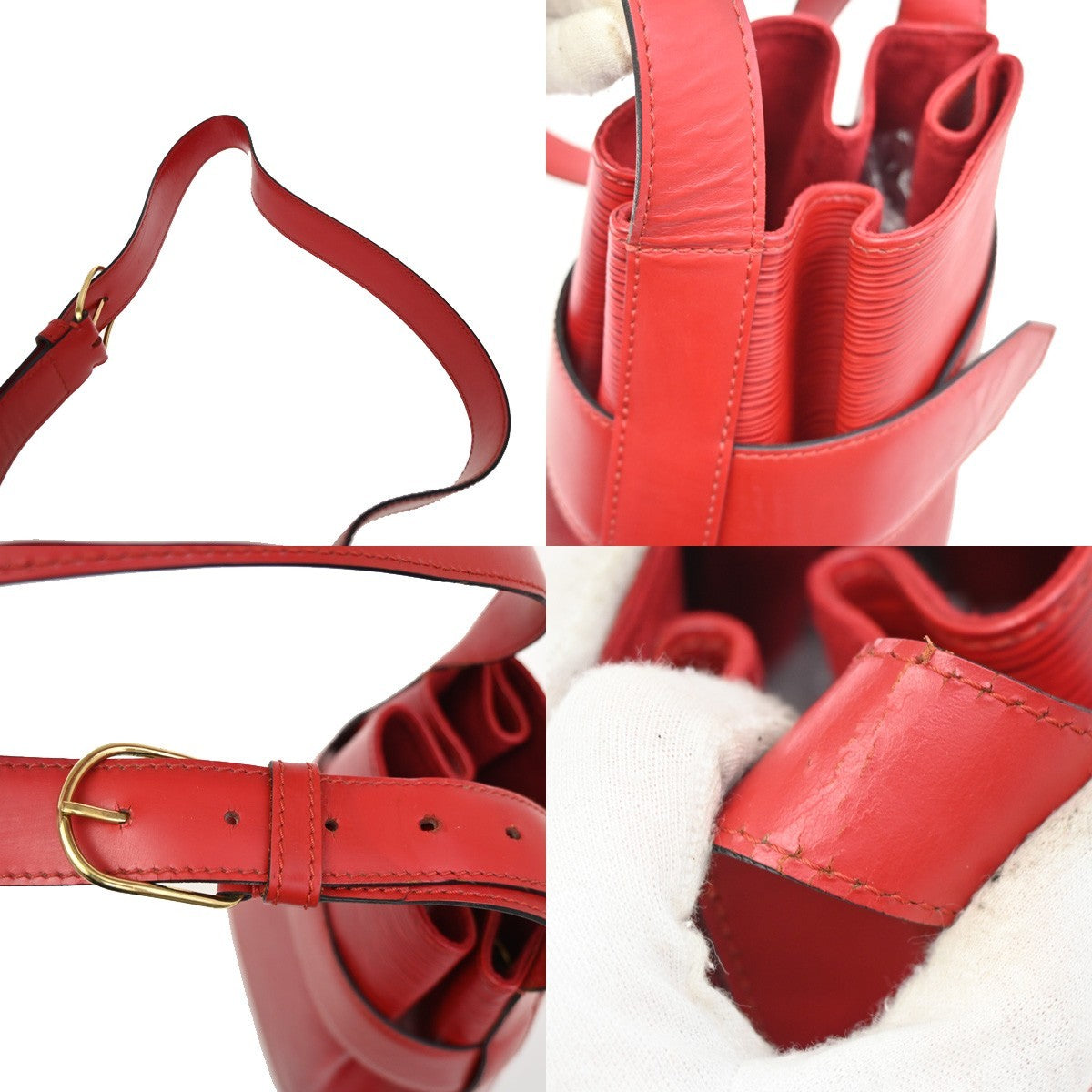 LOUIS VUITTON Sac De Paul PM Shoulder Bag Epi Leather Red M80197 34KB505