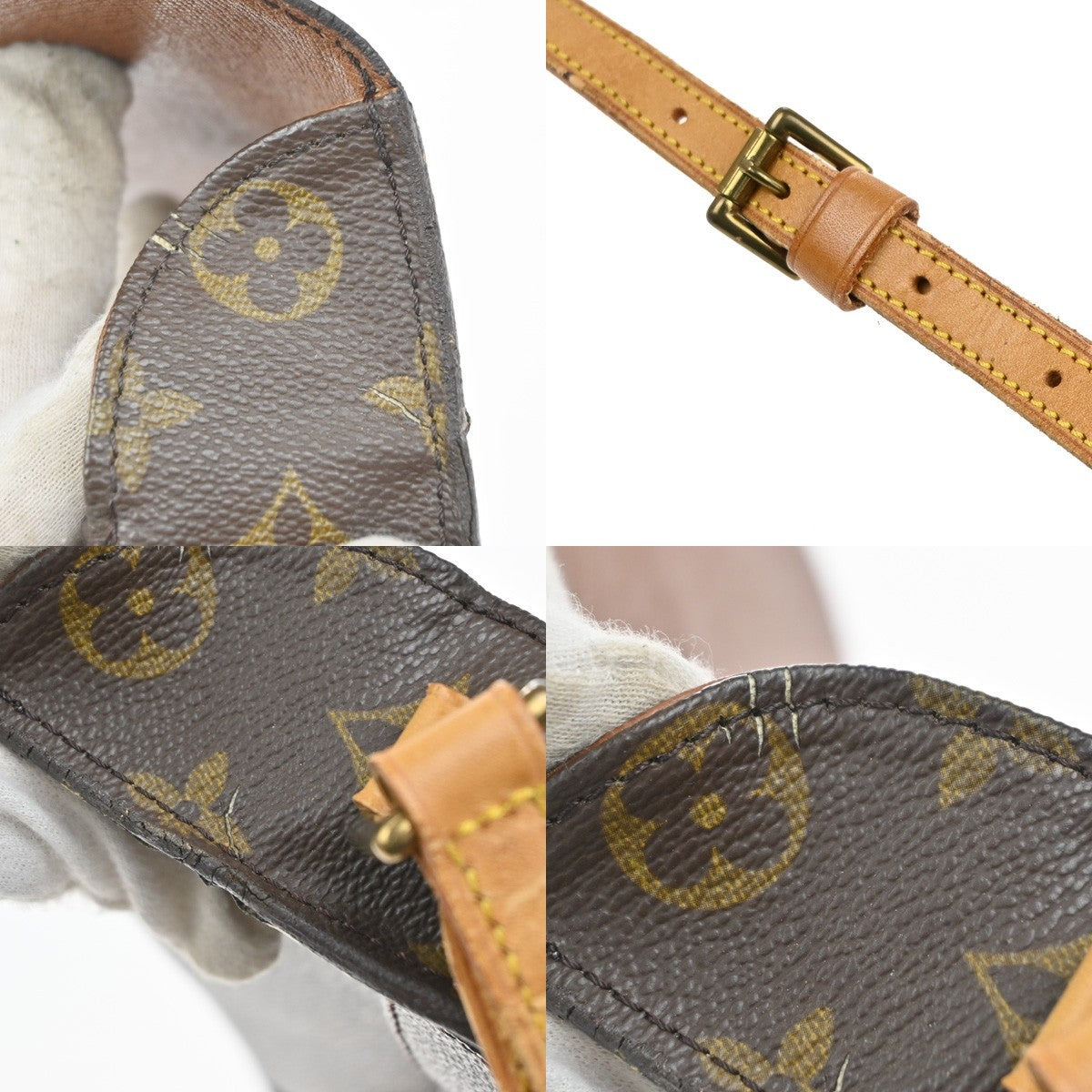 LOUIS VUITTON Saint Cloud MM Shoulder Bag Monogram Leather Brown M51243 31MA461