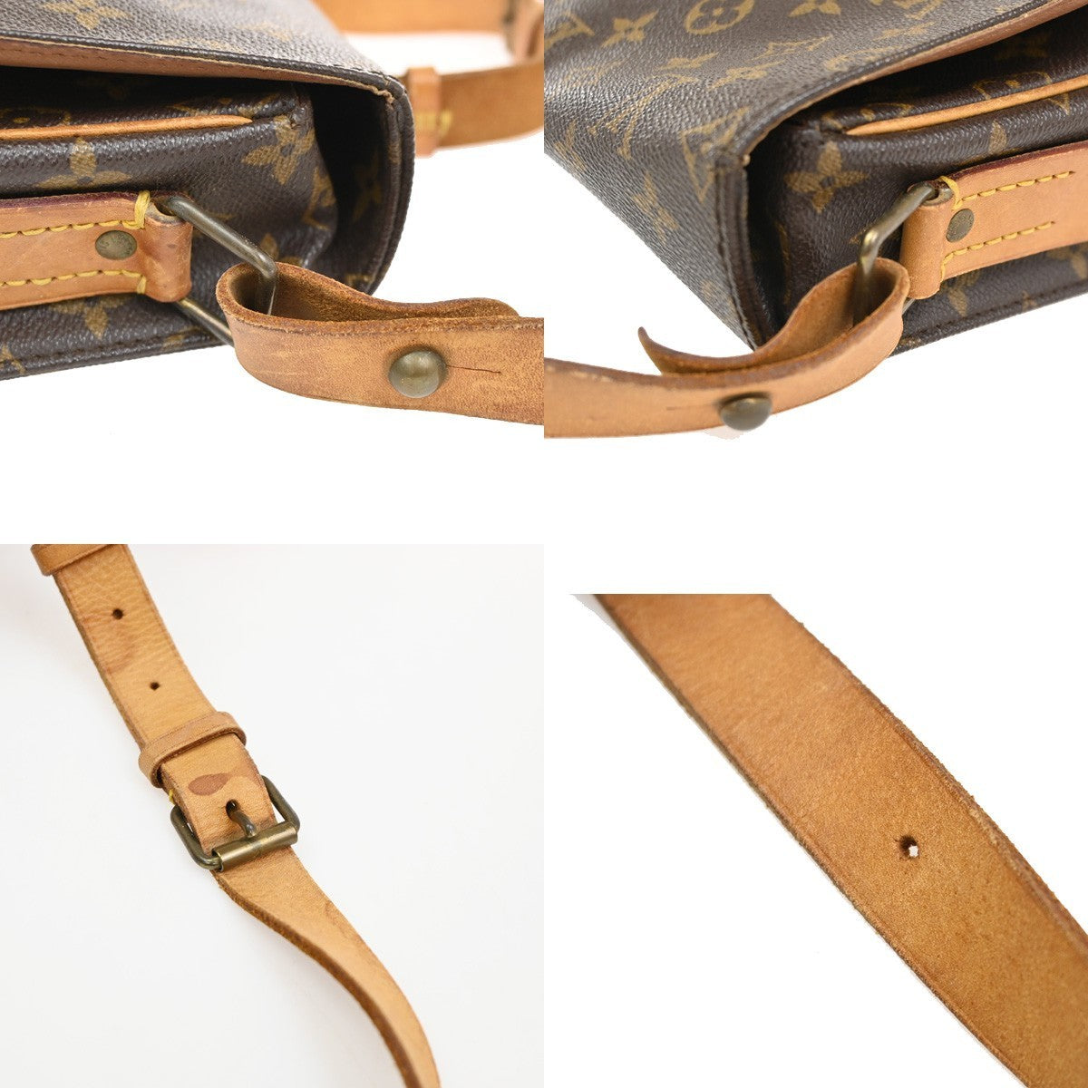 LOUIS VUITTON Cartouchiere GM Shoulder Bag Monogram Leather Brown M51252 32CA686