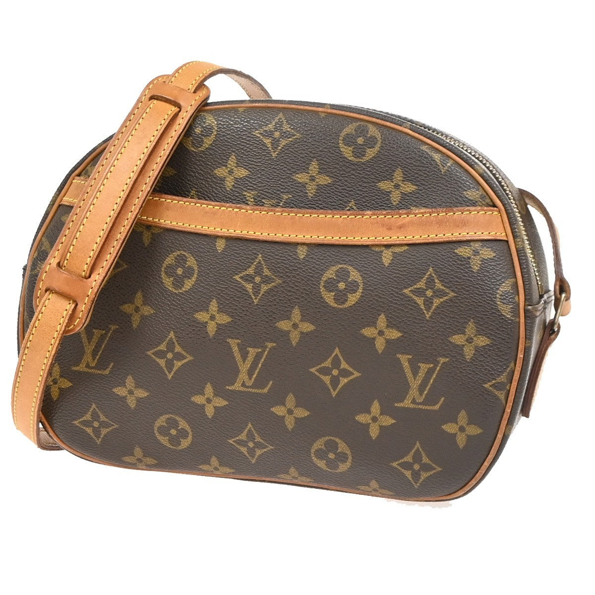 LOUIS VUITTON Blois Crossbody Shoulder Bag Monogram Leather Brown M51221 74PA060
